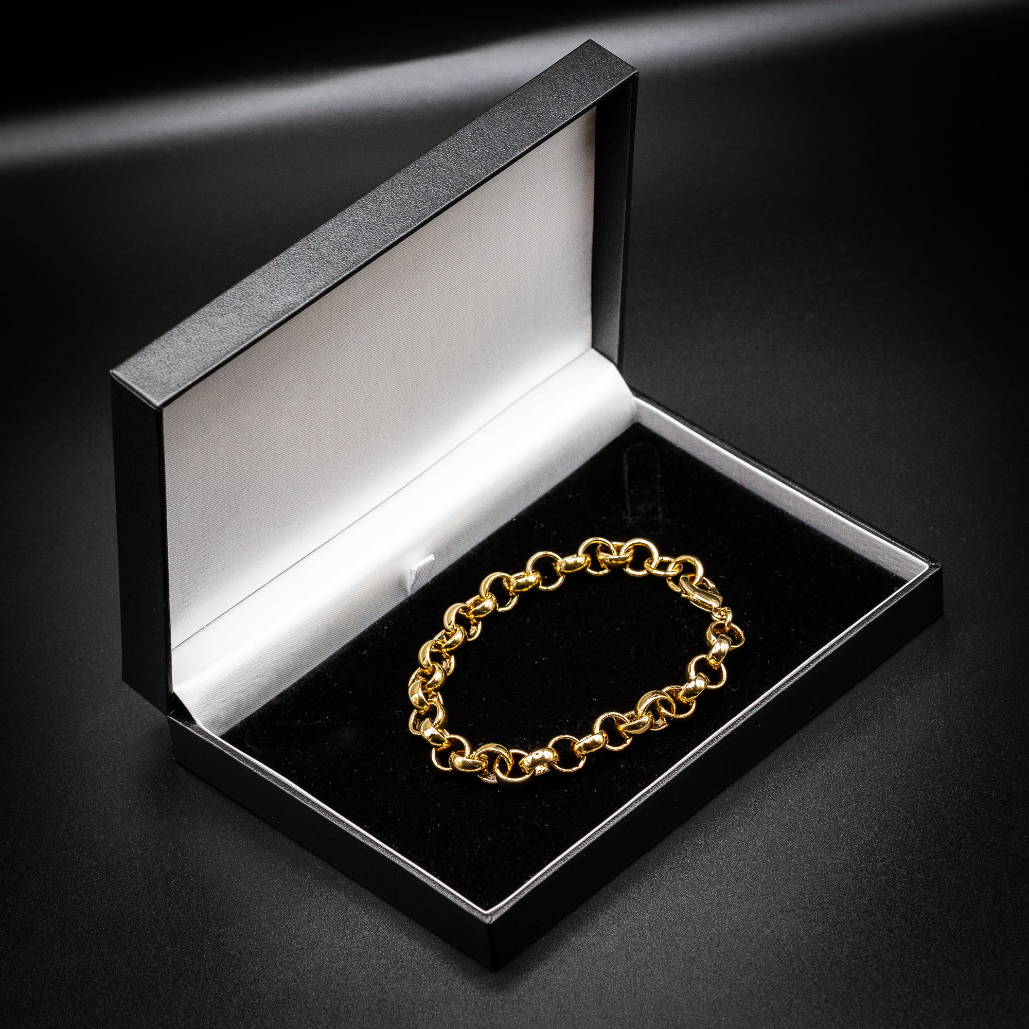 10mm Gold Belcher Bracelet Classic 6 Inches - Image 4
