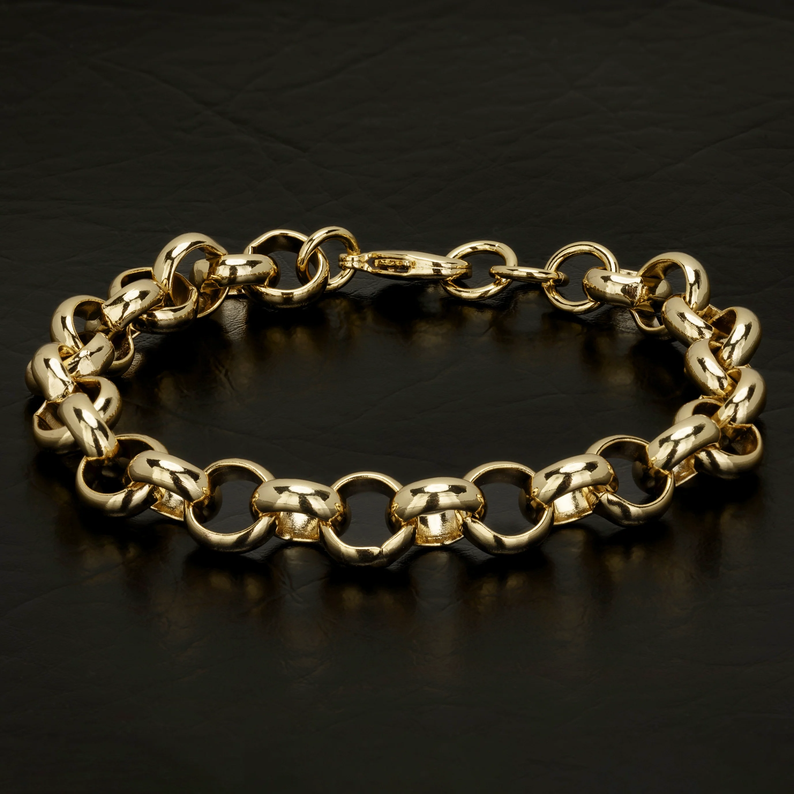 Gold Classic Belcher Bracelet 10mm - Image 2
