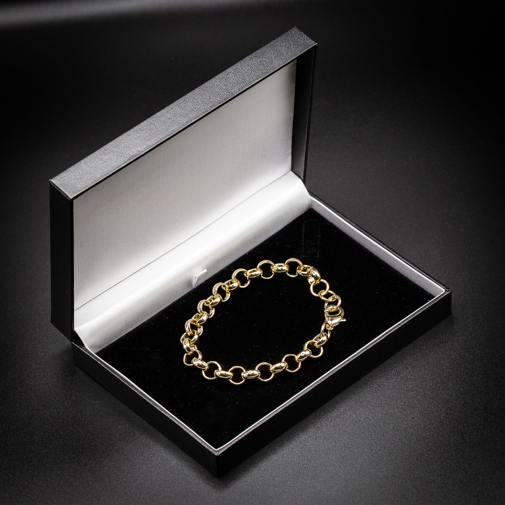 10mm Gold Belcher Bracelet Classic 9 Inch - Image 4