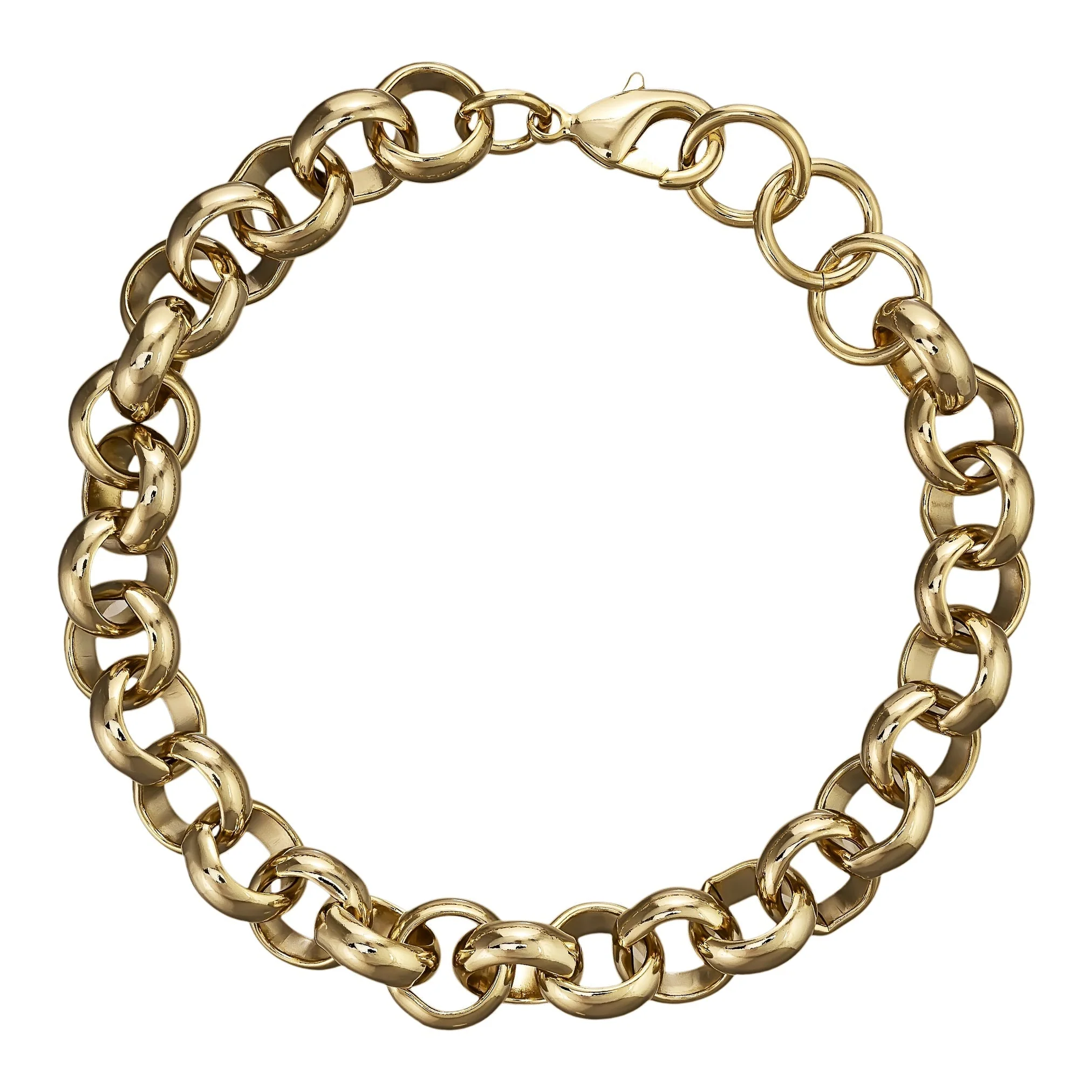 Gold Classic Belcher Bracelet 10mm - Image 4