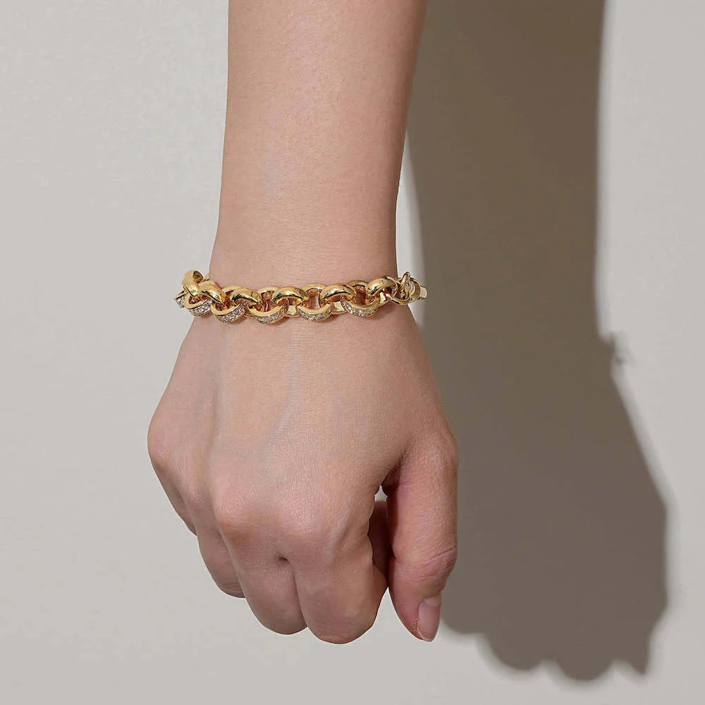 New 10mm Gold Belcher Bracelet 8 Inch with Albert Clasp - Image 6