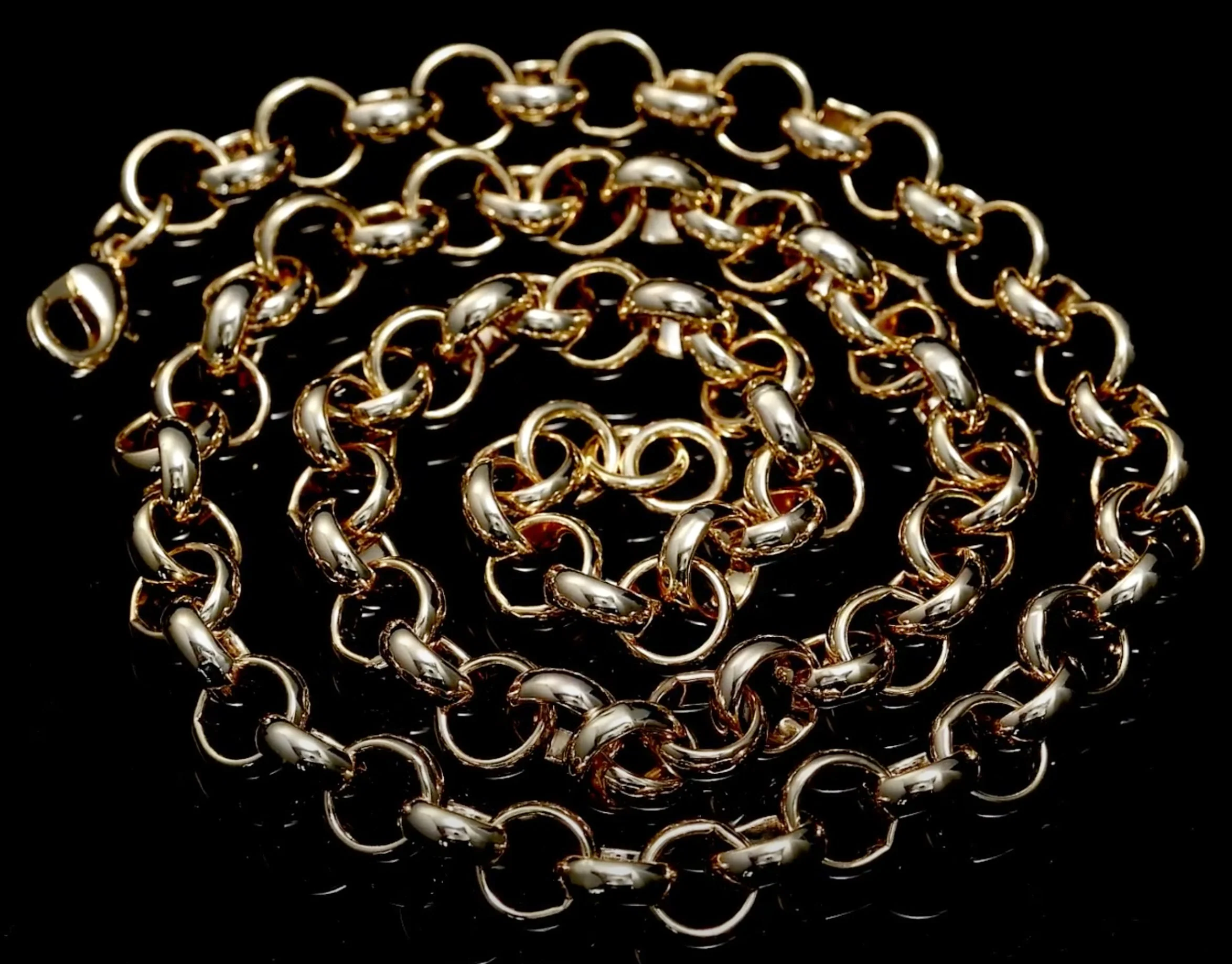 New 10mm Gold Classic Belcher Chain - 30 Inch - Image 2
