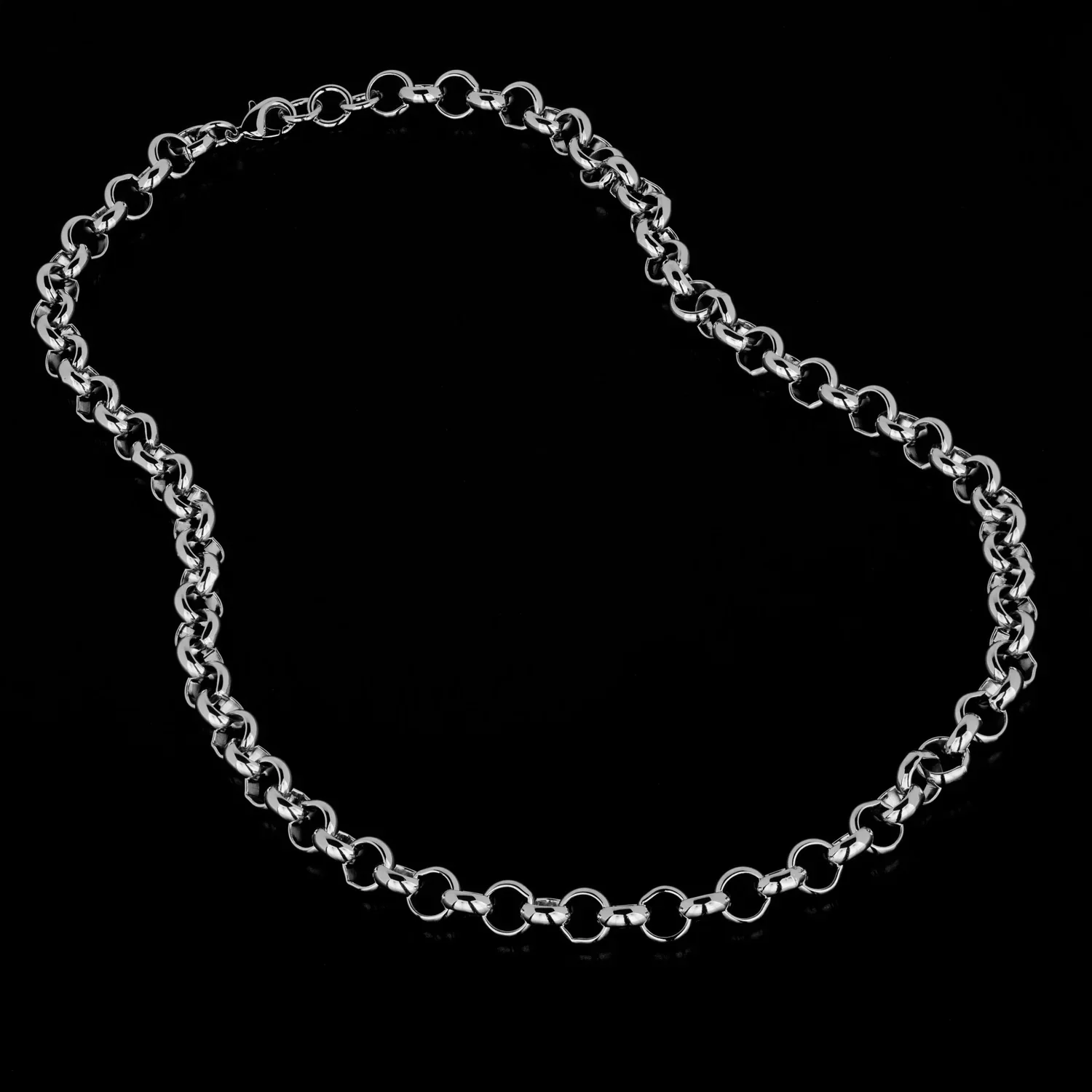 10mm Silver-Filled Diamond Cut Belcher Chain 24 Inch Unisex (New) - Image 4