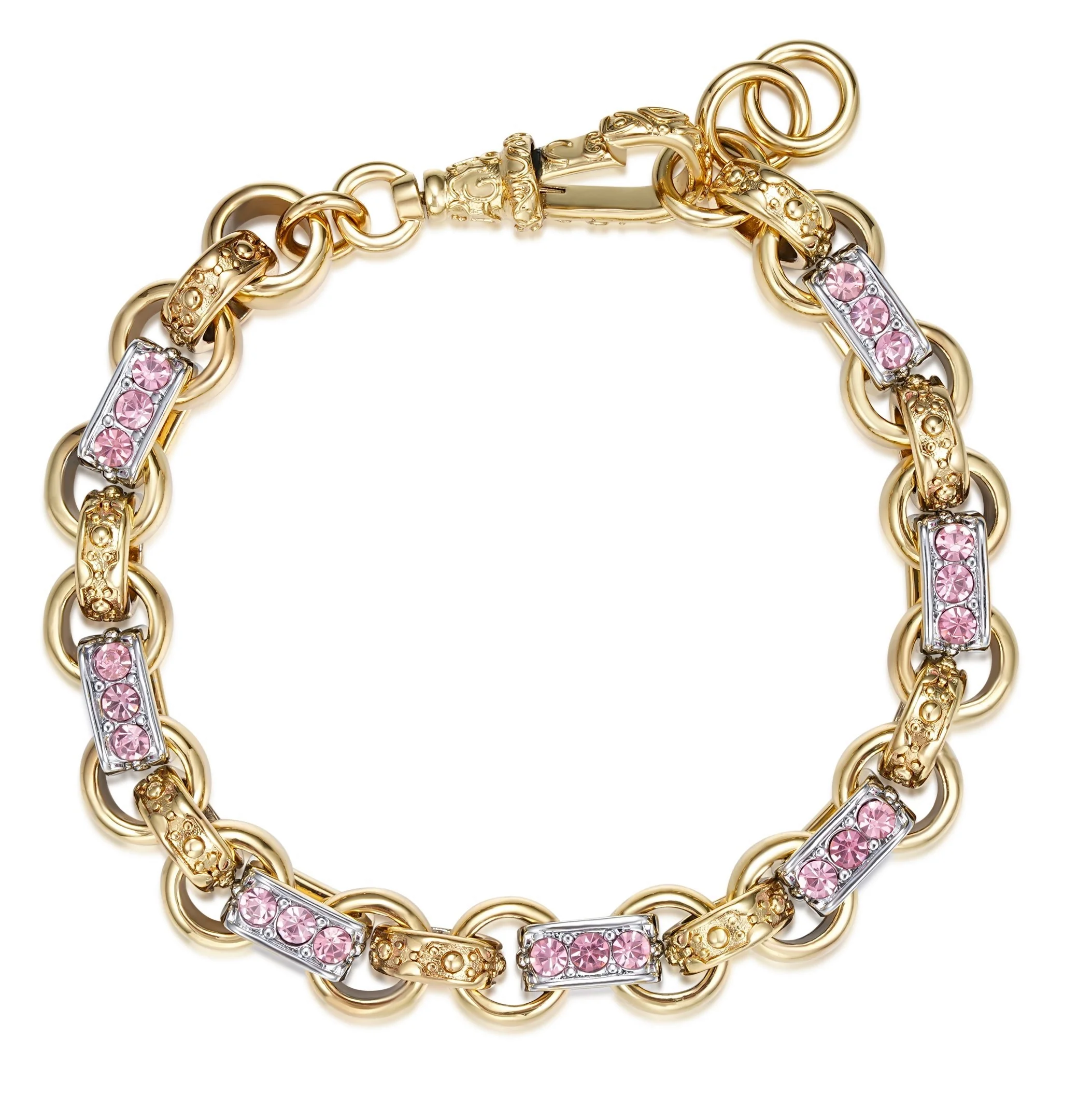 Two-Tone Gypsy Link Bracelet 10mm - Image 3
