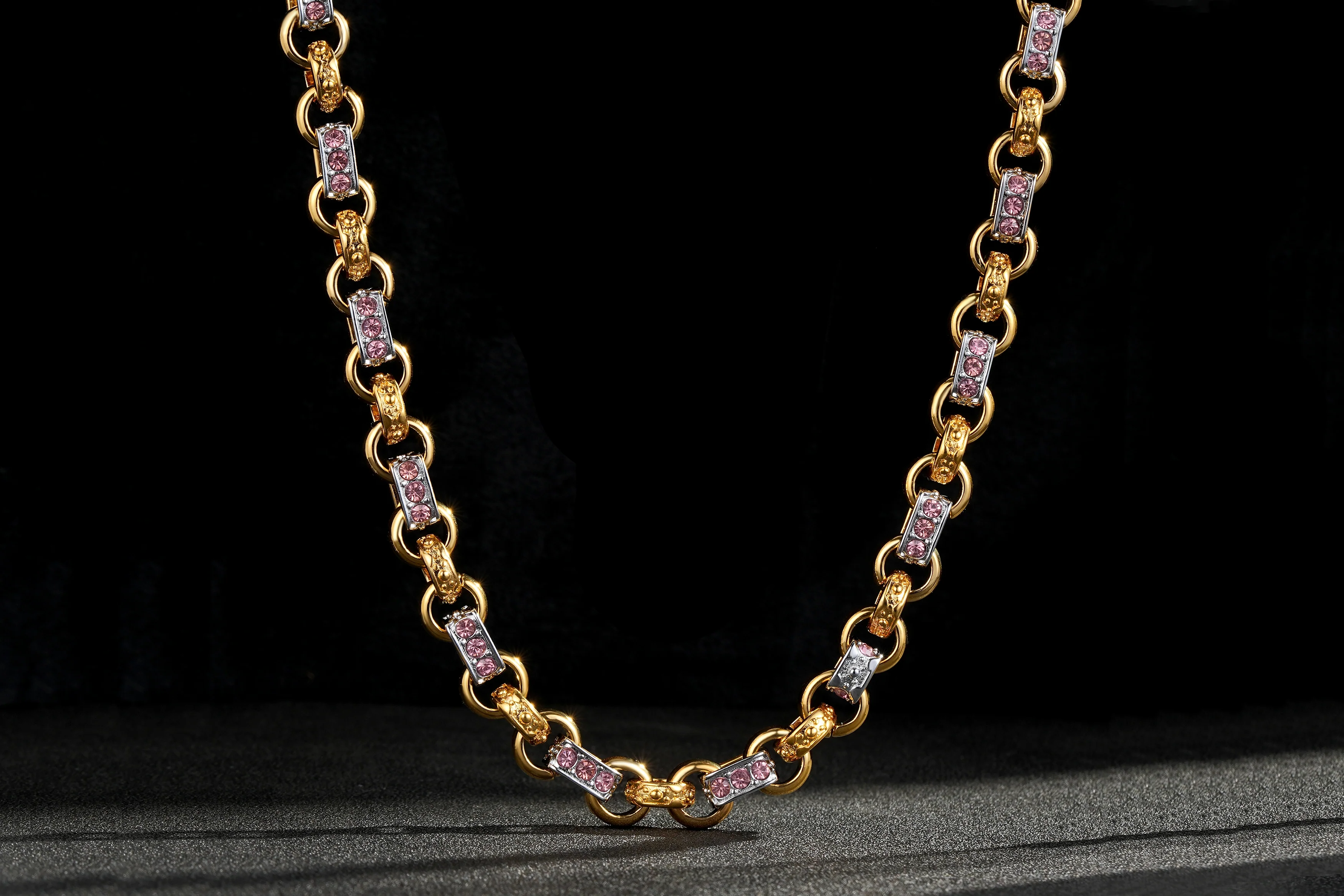 Two-Tone Gypsy Link Chain 10mm