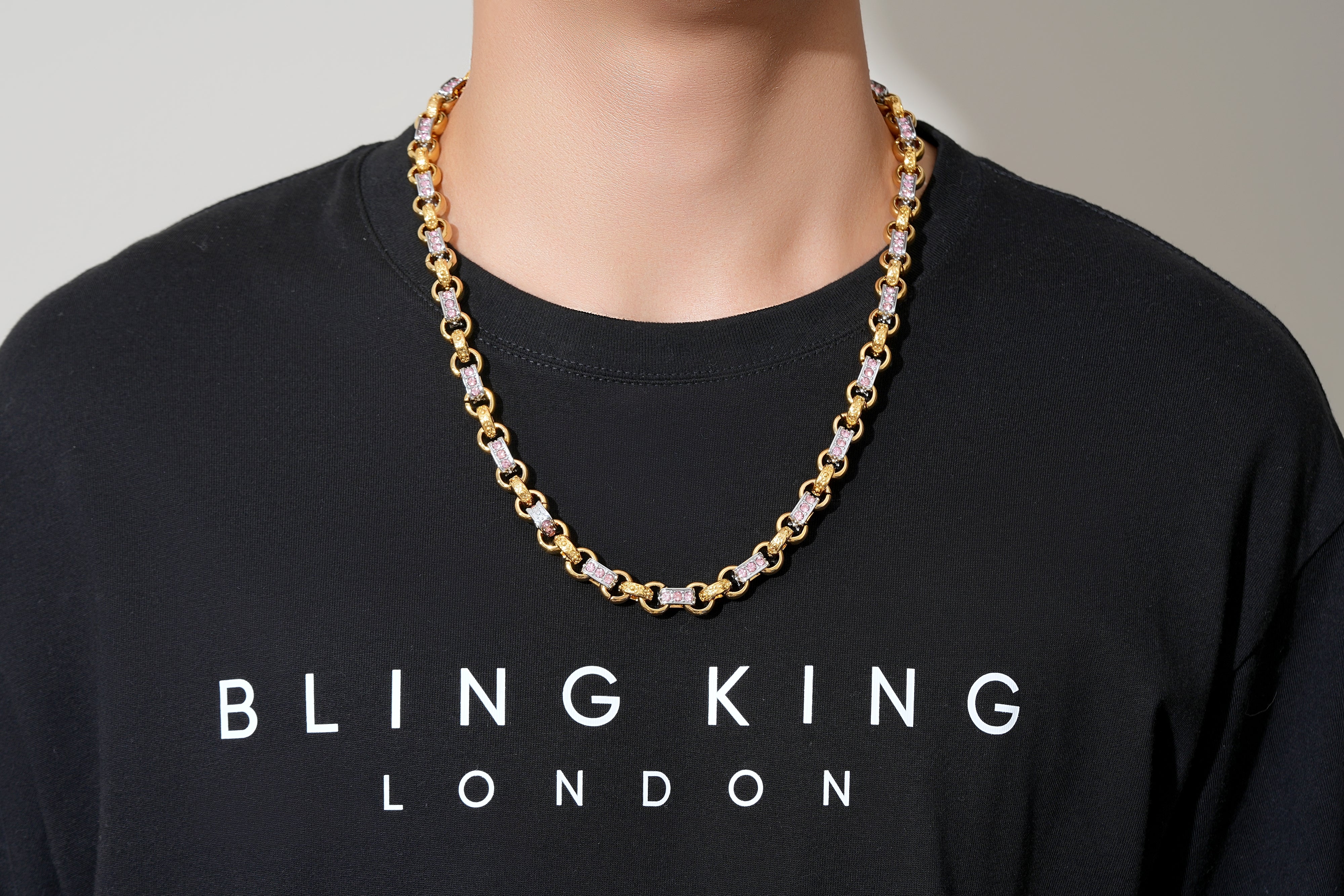 Two-Tone Gypsy Link Chain 10mm - Image 4