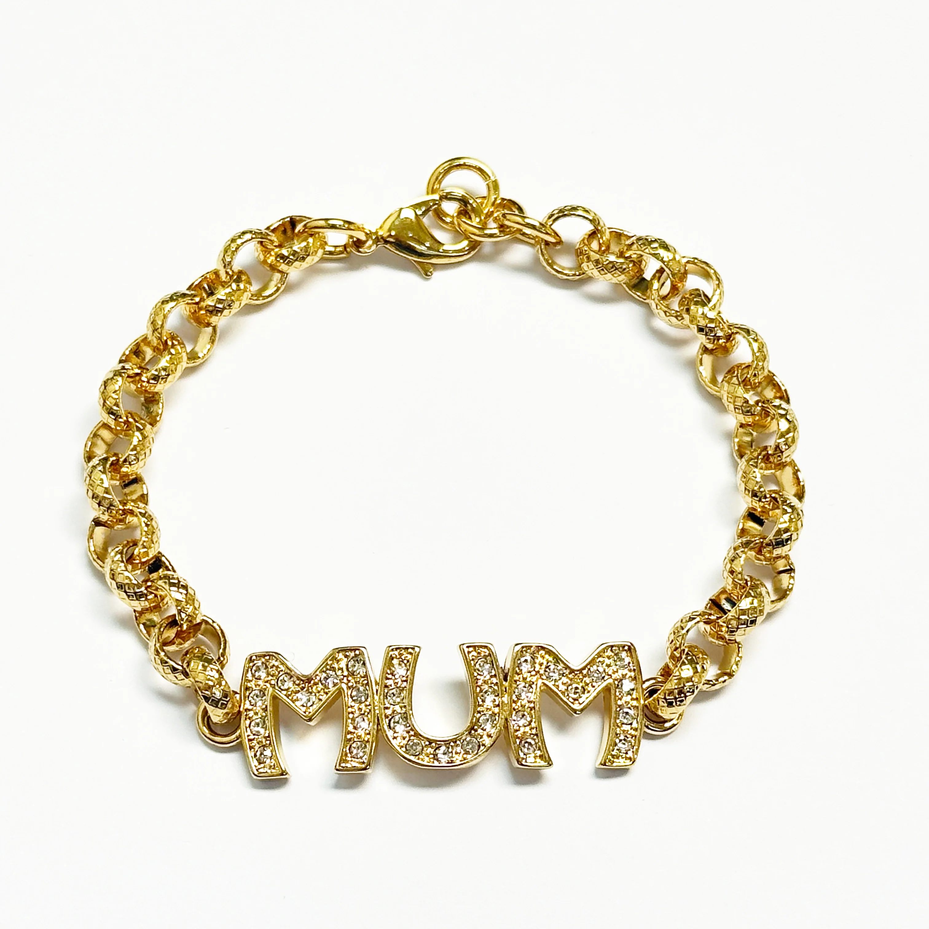 Gold Mum Belcher Bracelet 8mm