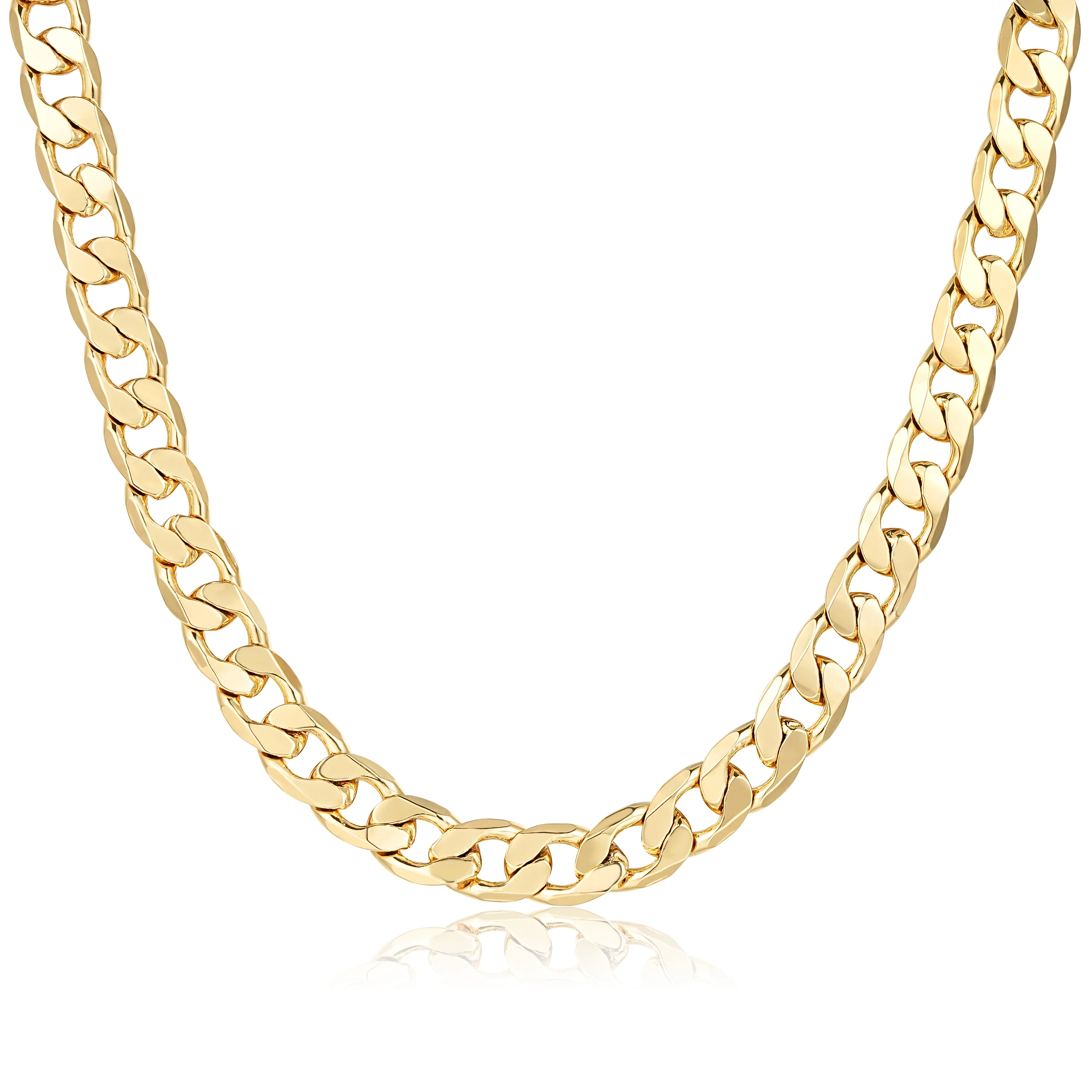 Gold Curb Chain Necklace 12mm 20inches - Image 2