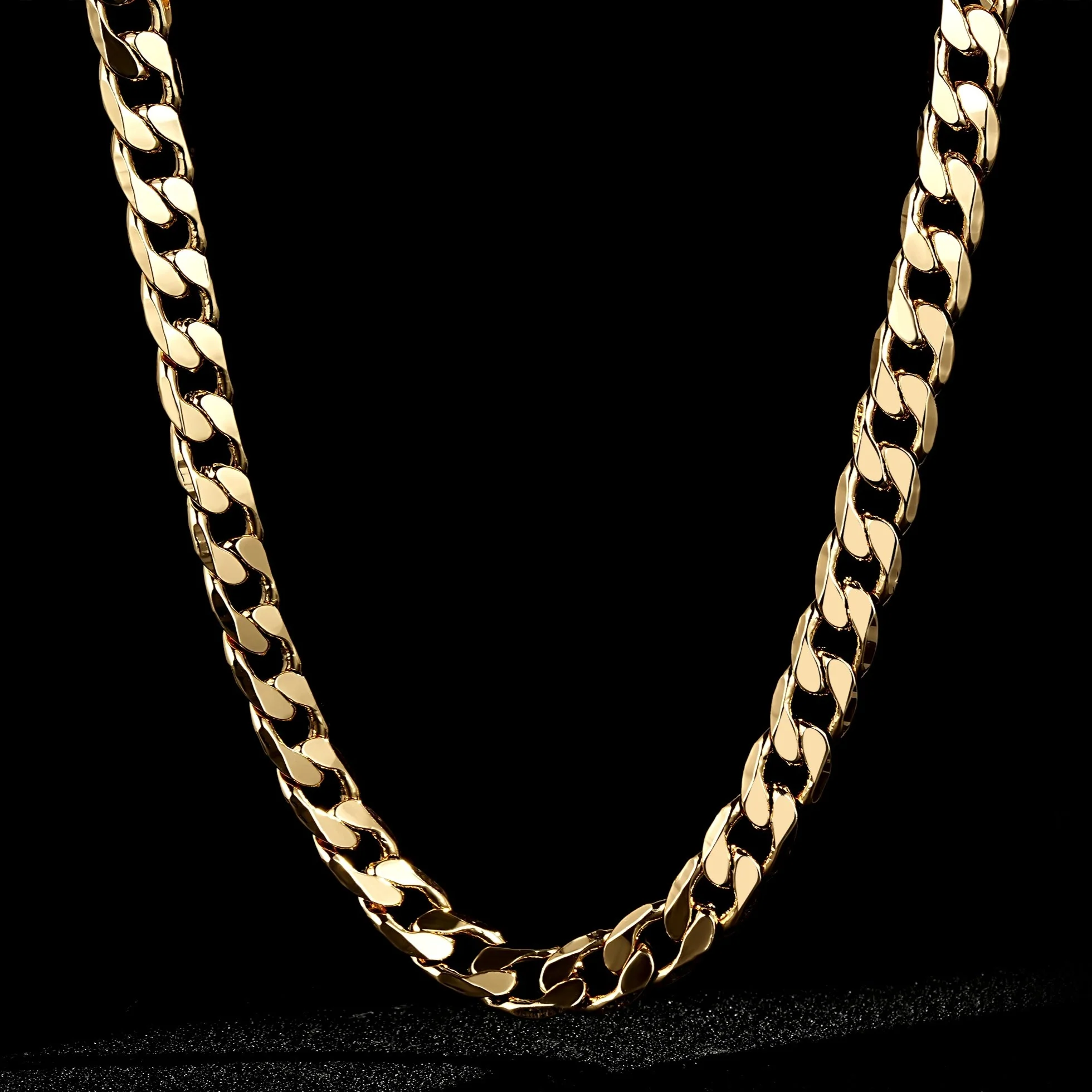 Gold Curb Chain Necklace 12mm 20inches - Image 3