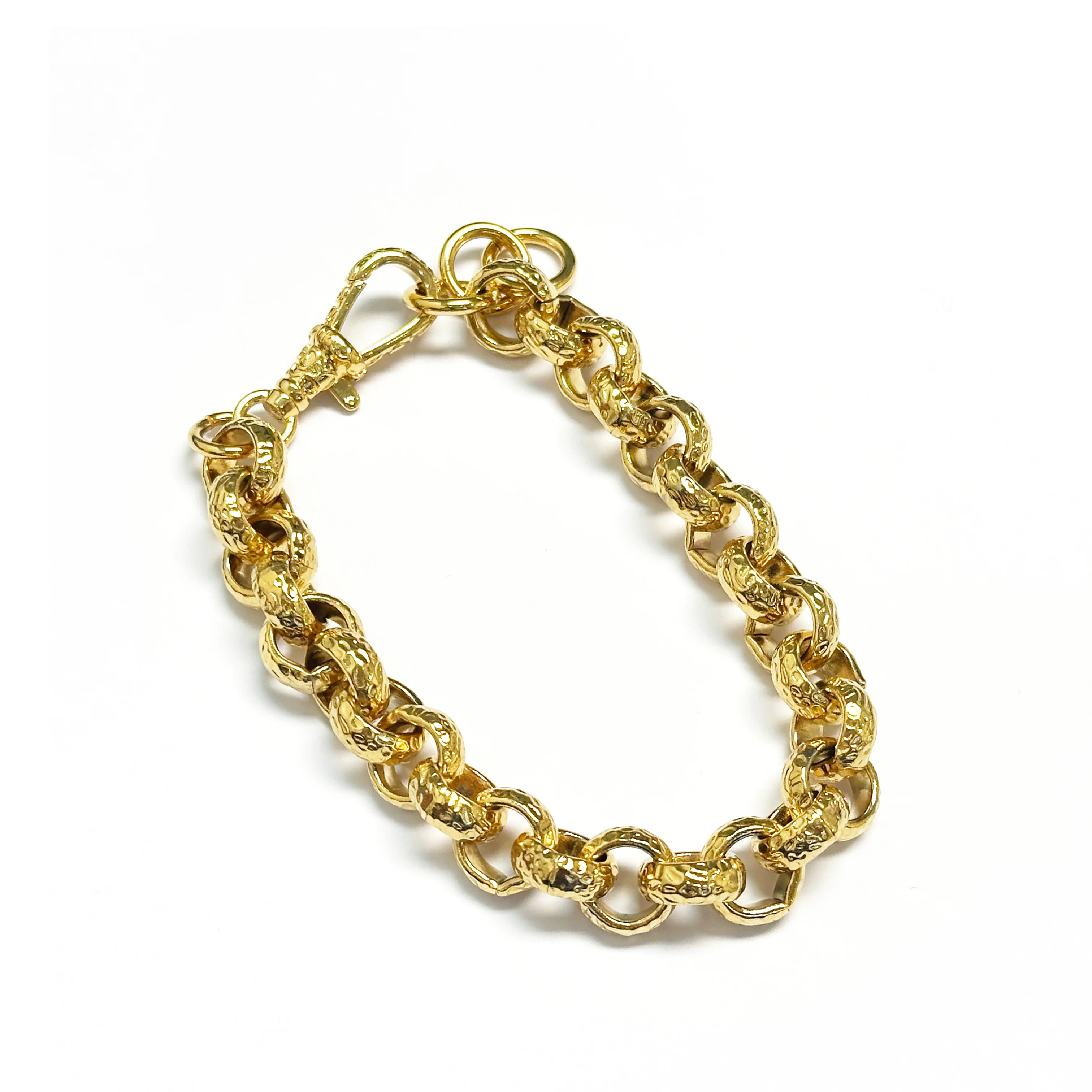 Gold Diamond-Cut Belcher Bracelet 12mm - Image 4