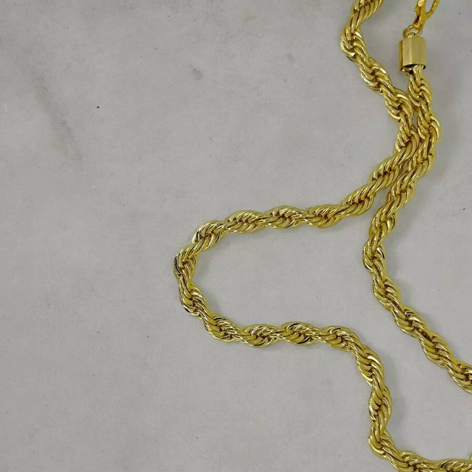 Gold Rope Chain Necklace 12mm 30inches - Image 5