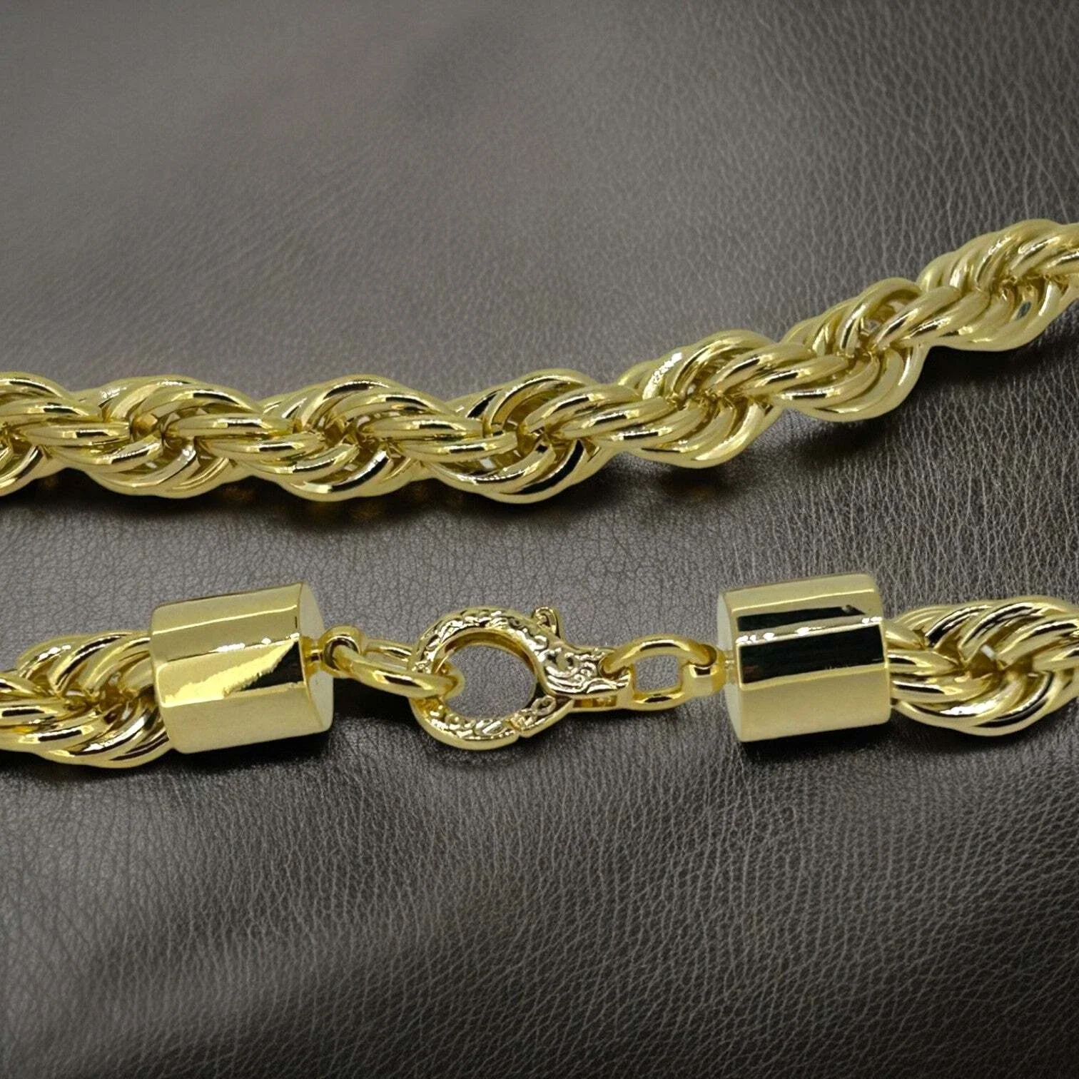Gold Rope Chain Necklace 12mm 30inches - Image 6