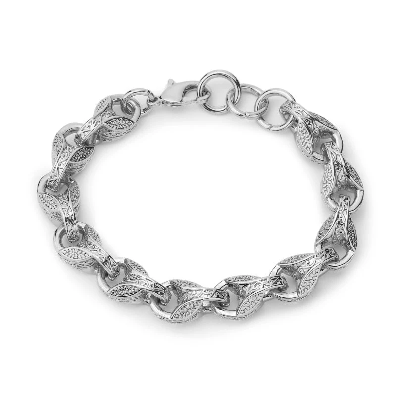 Silver 12mm 3D Tulip Bracelet - Image 2