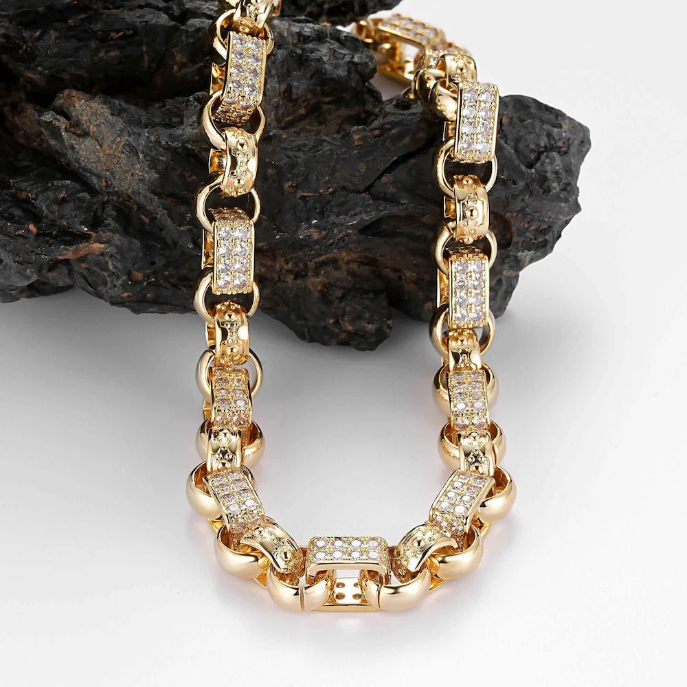 Gold Gypsy Link Belcher Chain 13mm - Image 2