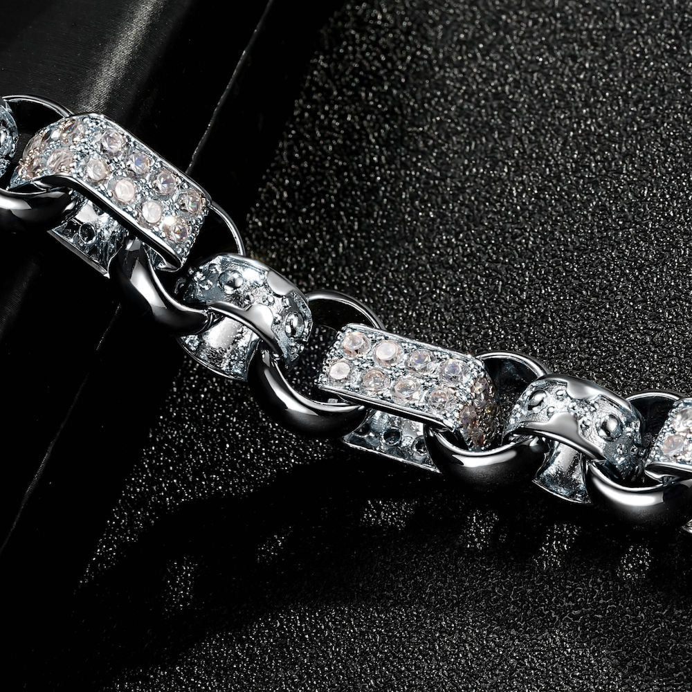 Silver Gypsy Belcher Bracelet 13mm - Image 2