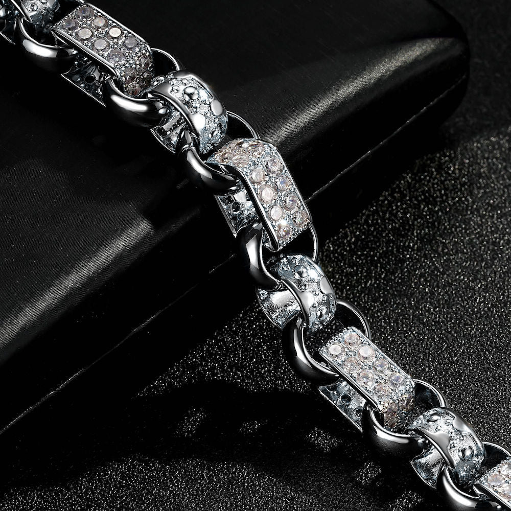Silver Gypsy Belcher Bracelet 13mm - Image 3