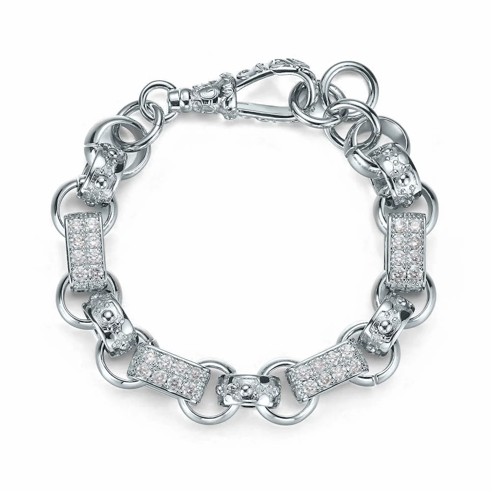 Silver Gypsy Belcher Bracelet 13mm - Image 5