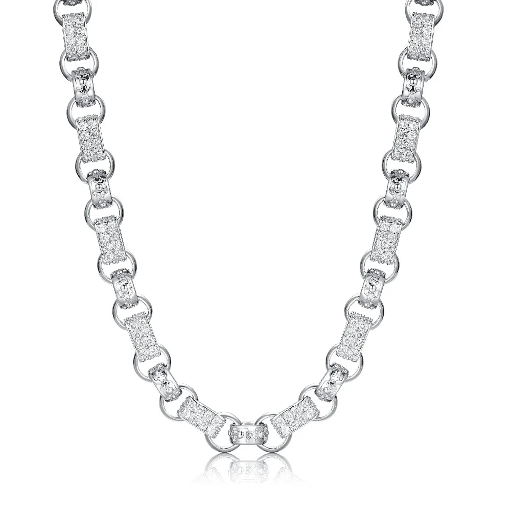 13mm Silver Gypsy Belcher Chain Albert Clasp 24 Inch - Image 4
