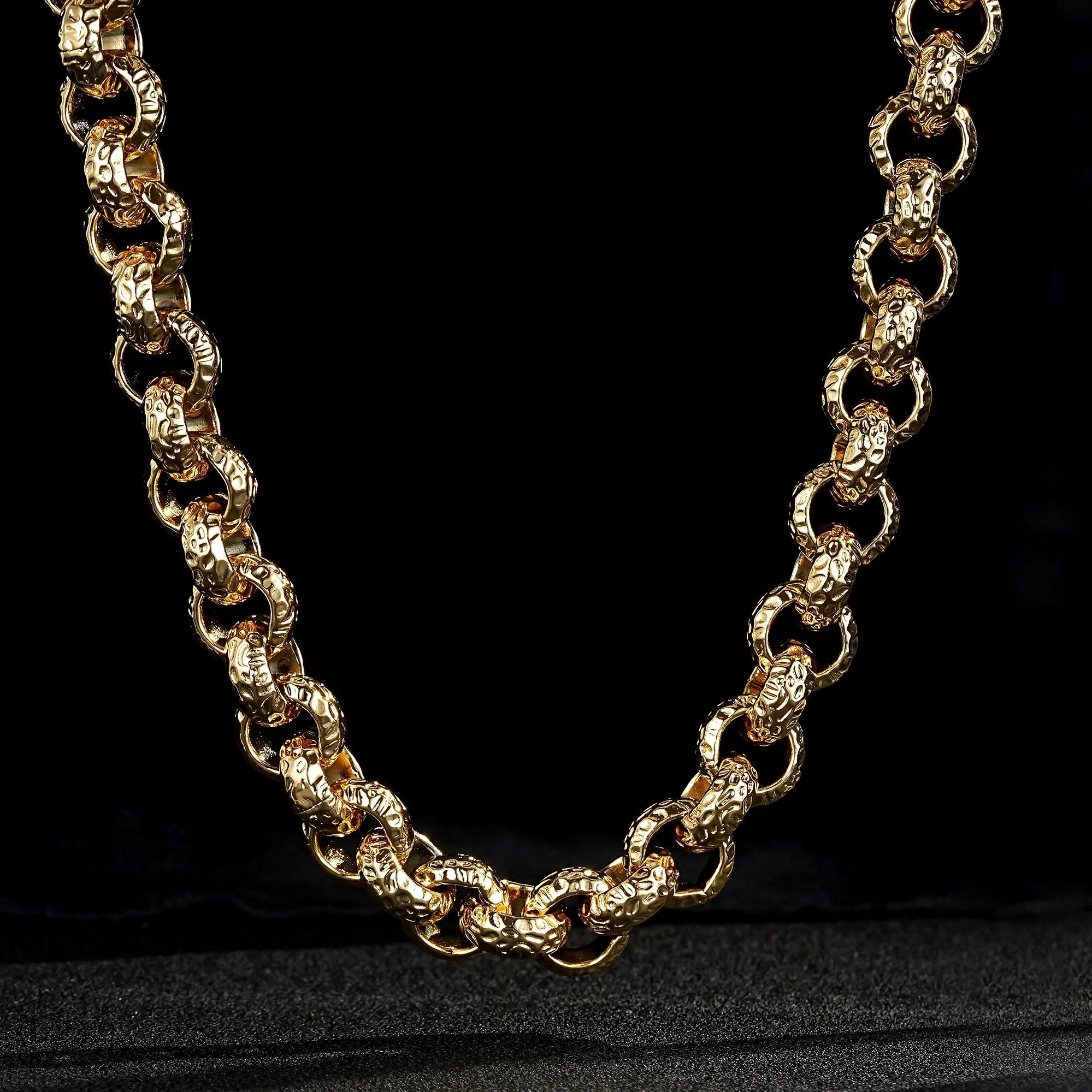 Gold Leopard-Print Belcher Chain 15mm - Image 3