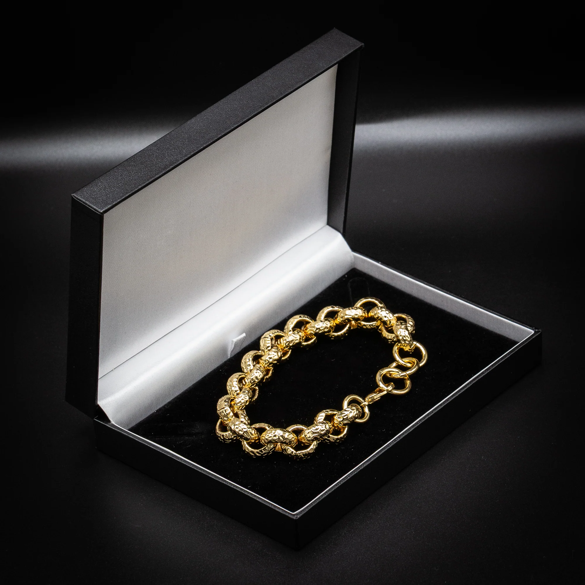 Gold Leopard-Print Belcher Bracelet 15mm - Image 6