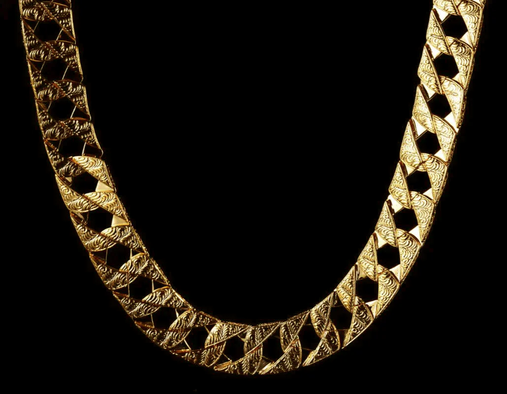 Gold Lizard Ornate Chaps Chain 26mm