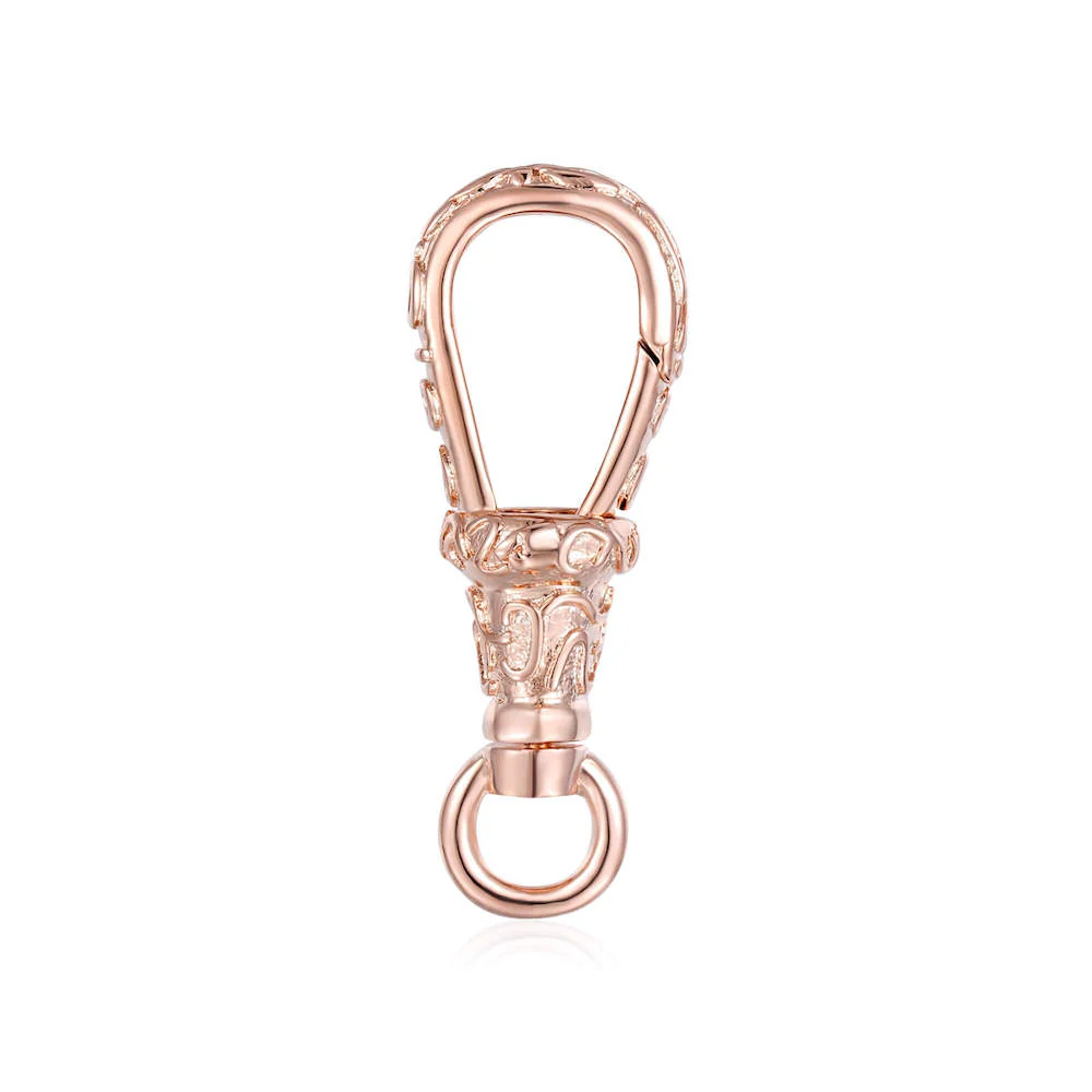 30mm Large Rose Gold Ornate Albert Clasp - Clasp Only - Image 3