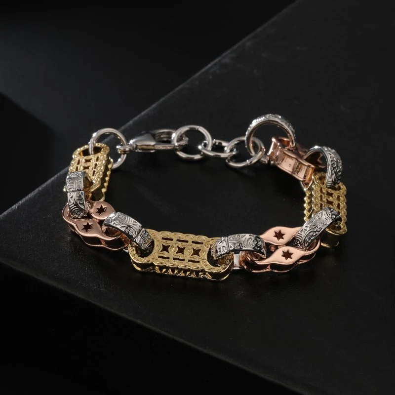 3D Tri-Colour Stars and Bars Bracelet - Image 2