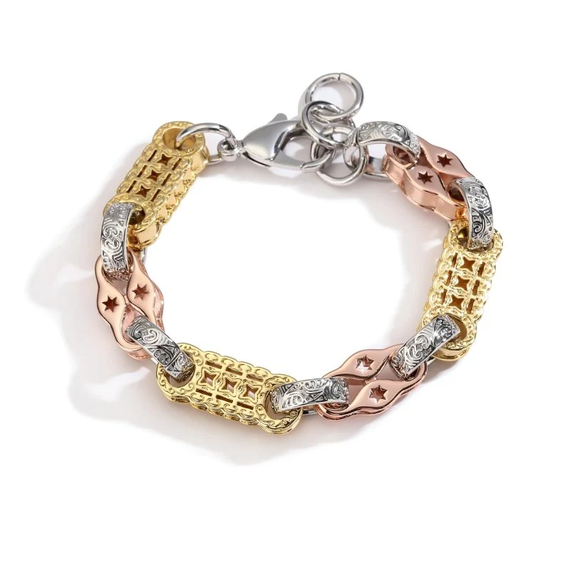 3D Tri-Colour Stars and Bars Bracelet - Image 3