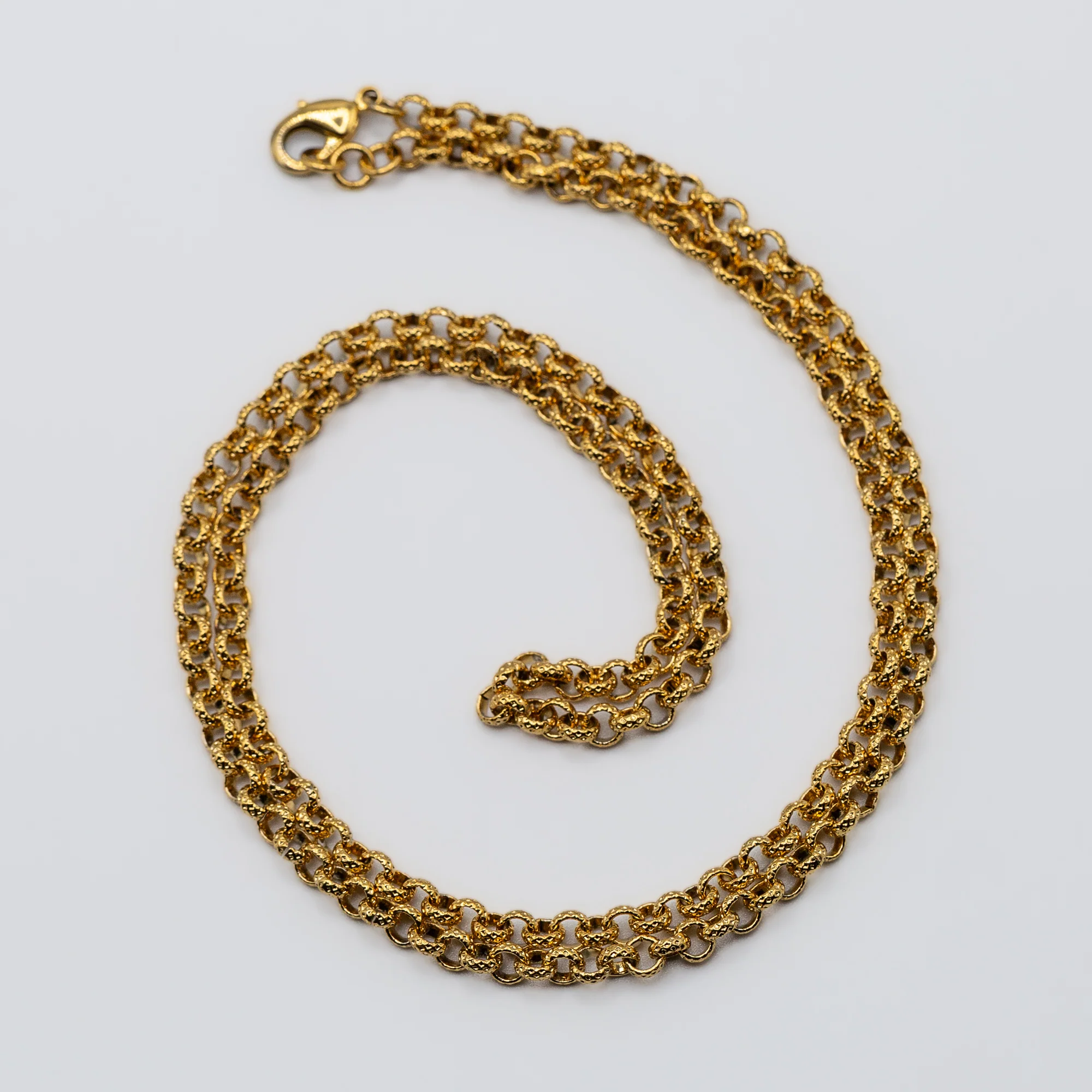 Gold Diamond-Cut Patterned Belcher Chain 4mm - Image 6