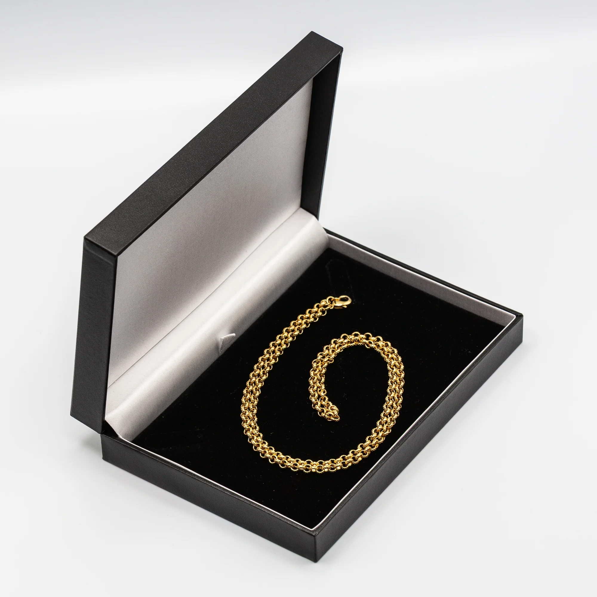 Gold Diamond-Cut Patterned Belcher Chain 4mm - Image 7