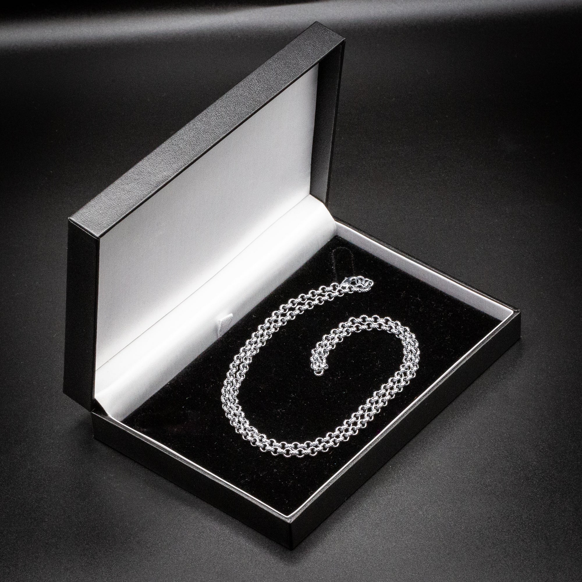 Silver Diamond-Cut Patterned Belcher Chain 4mm - Image 6