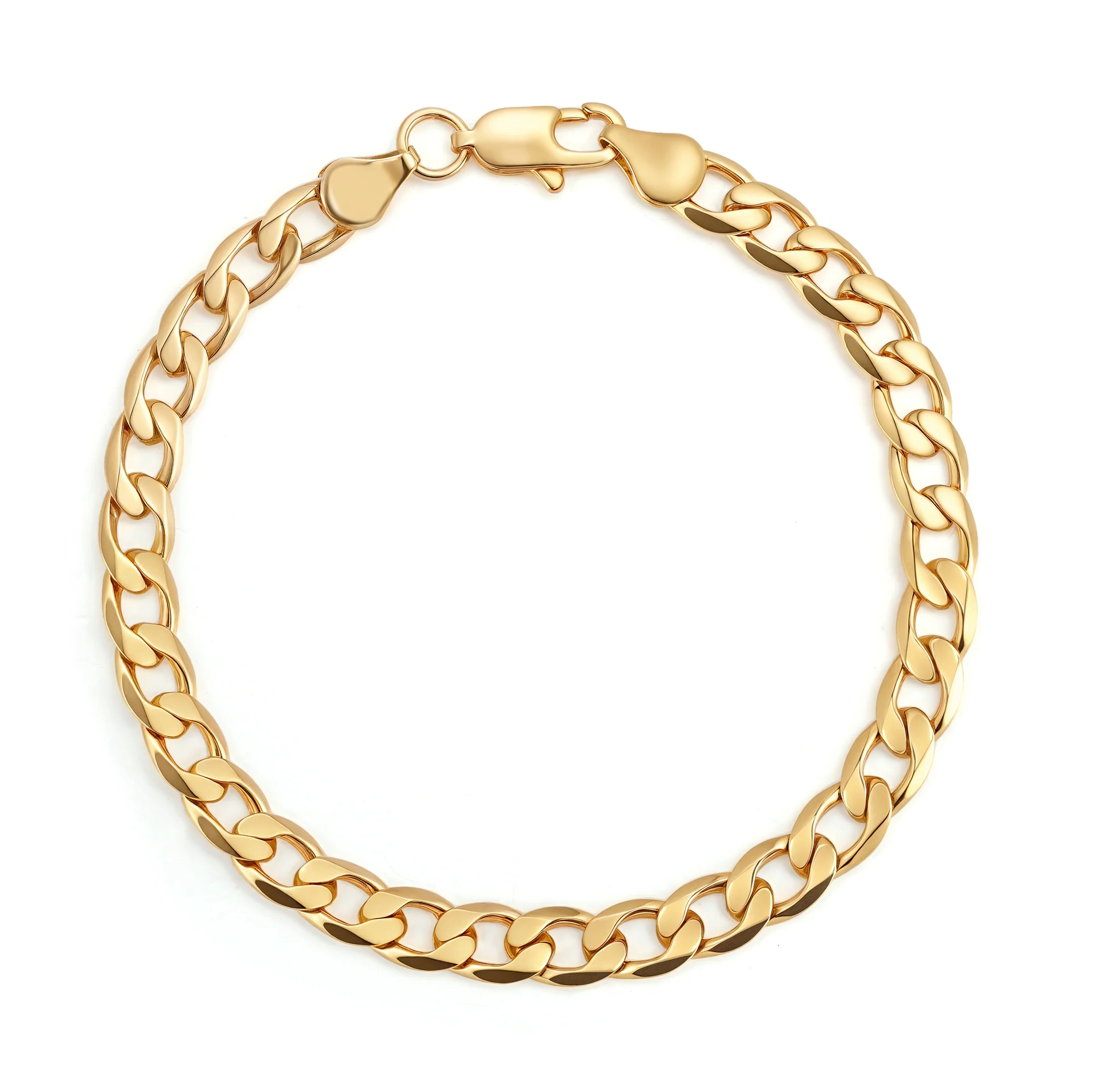 Gold Curb Bracelet 6mm - Image 3