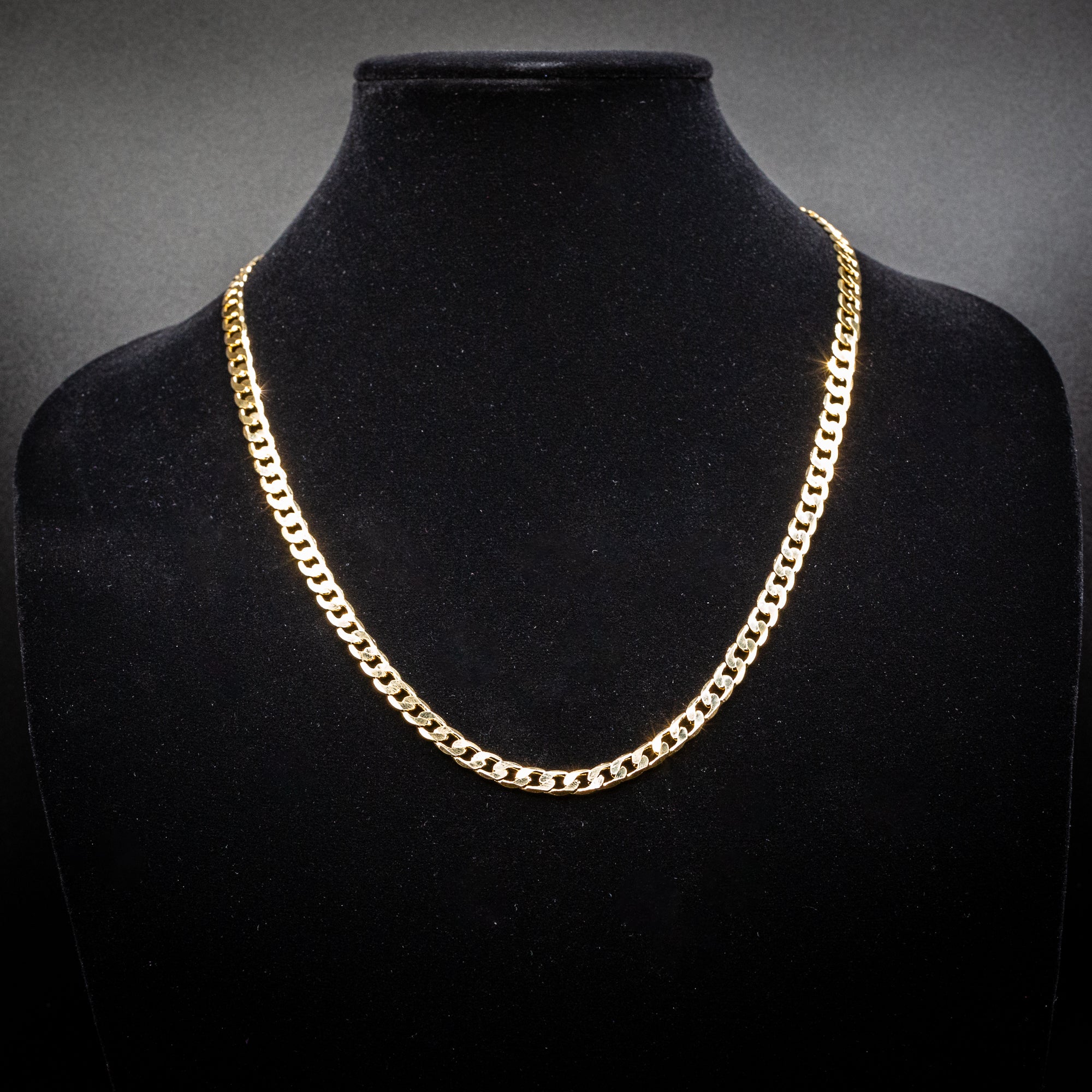 Gold Curb Chain Necklace 6mm - Image 3