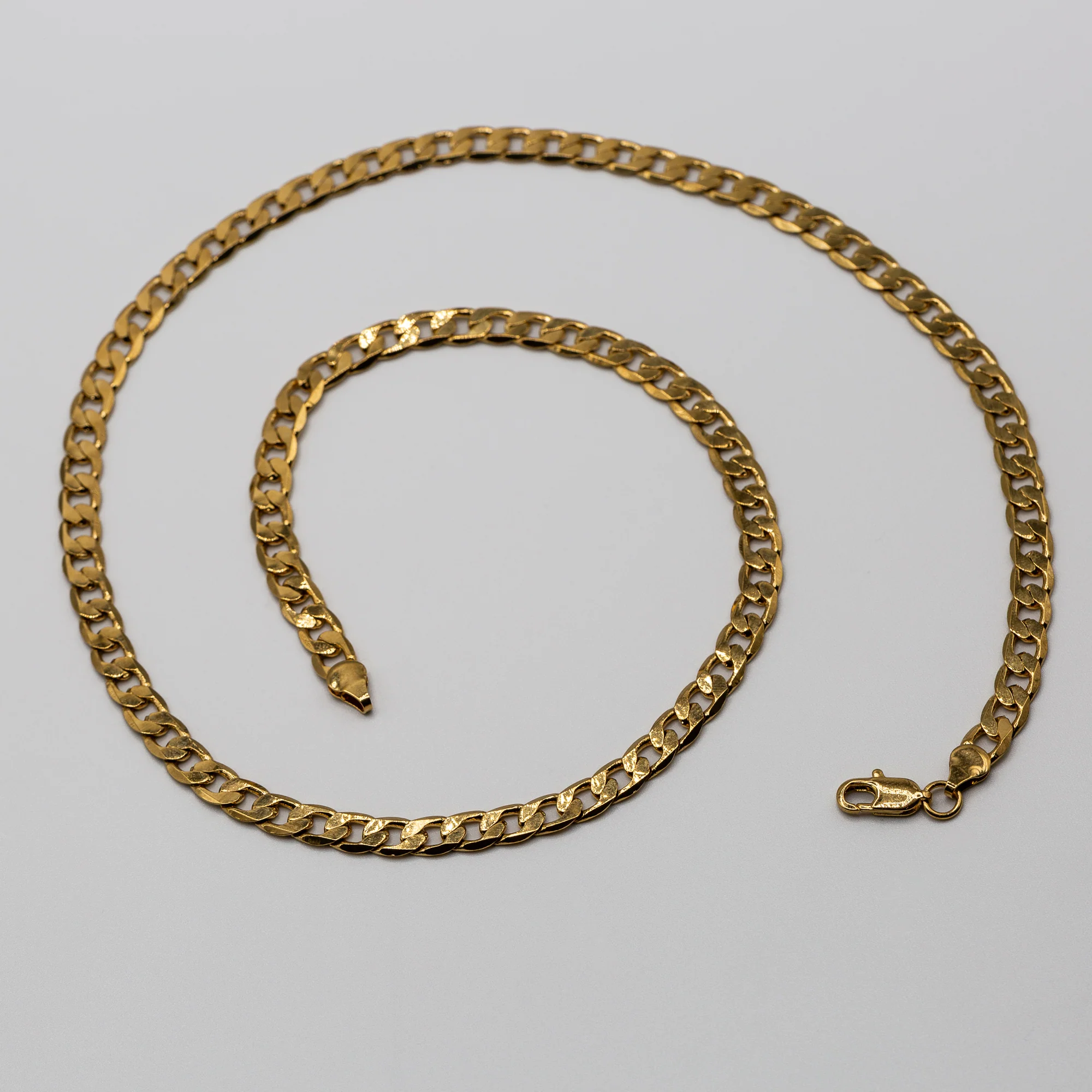 Gold Curb Chain Necklace 6mm - Image 5