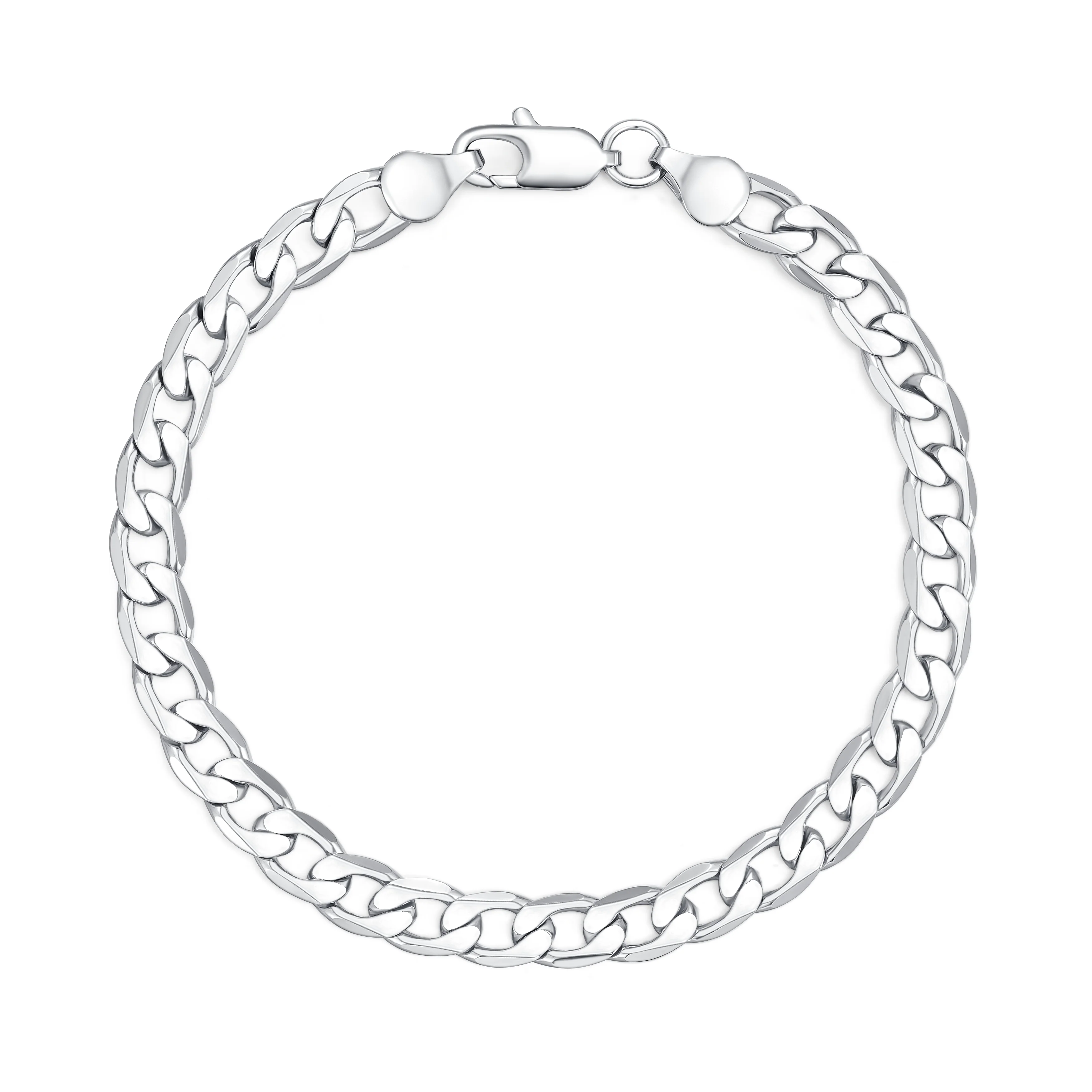 Silver Curb Bracelet 6mm - Image 3