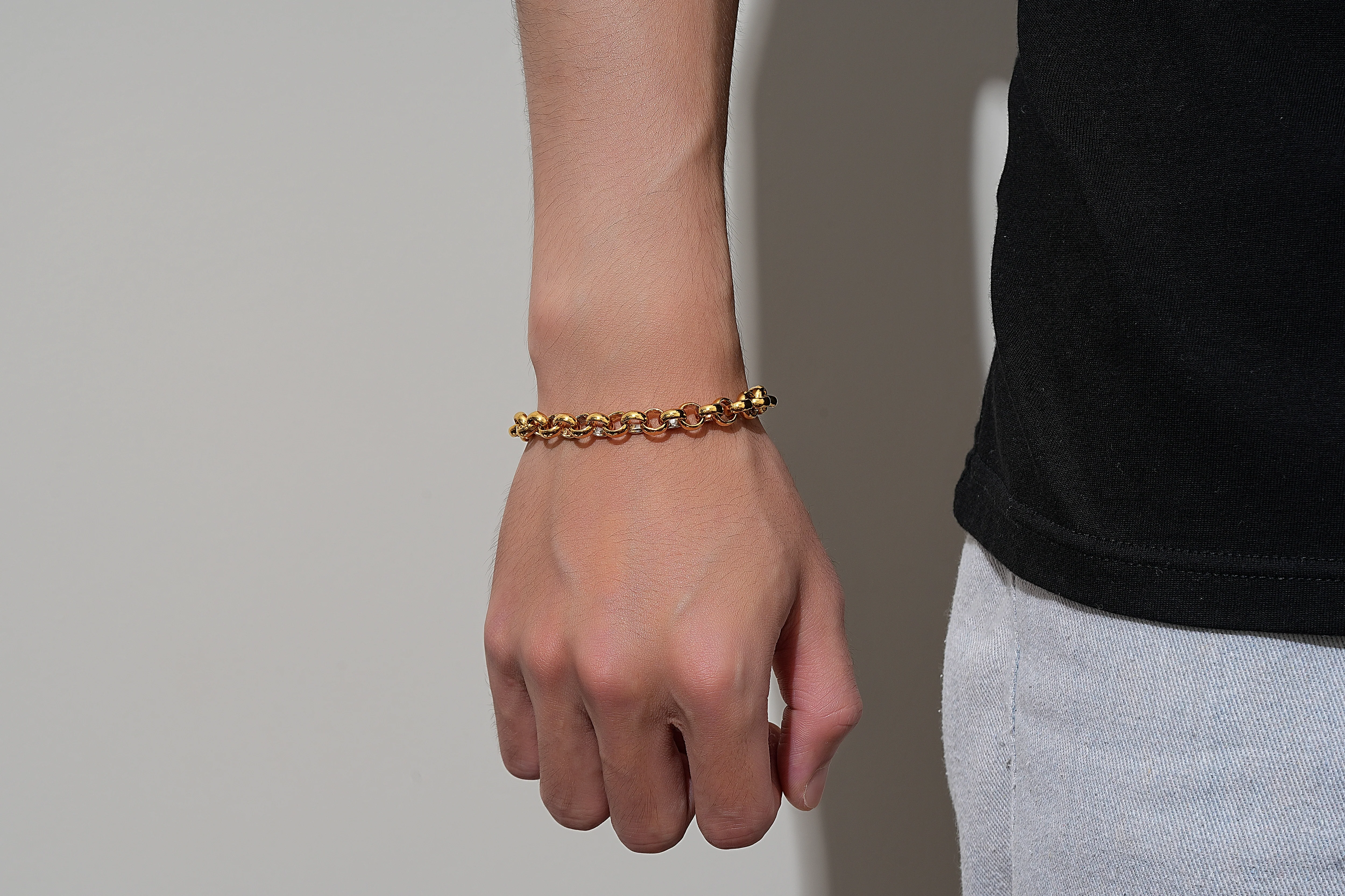 8mm Gold Belcher Bracelet Classic 8 Inches, Smooth Pattern - Image 5