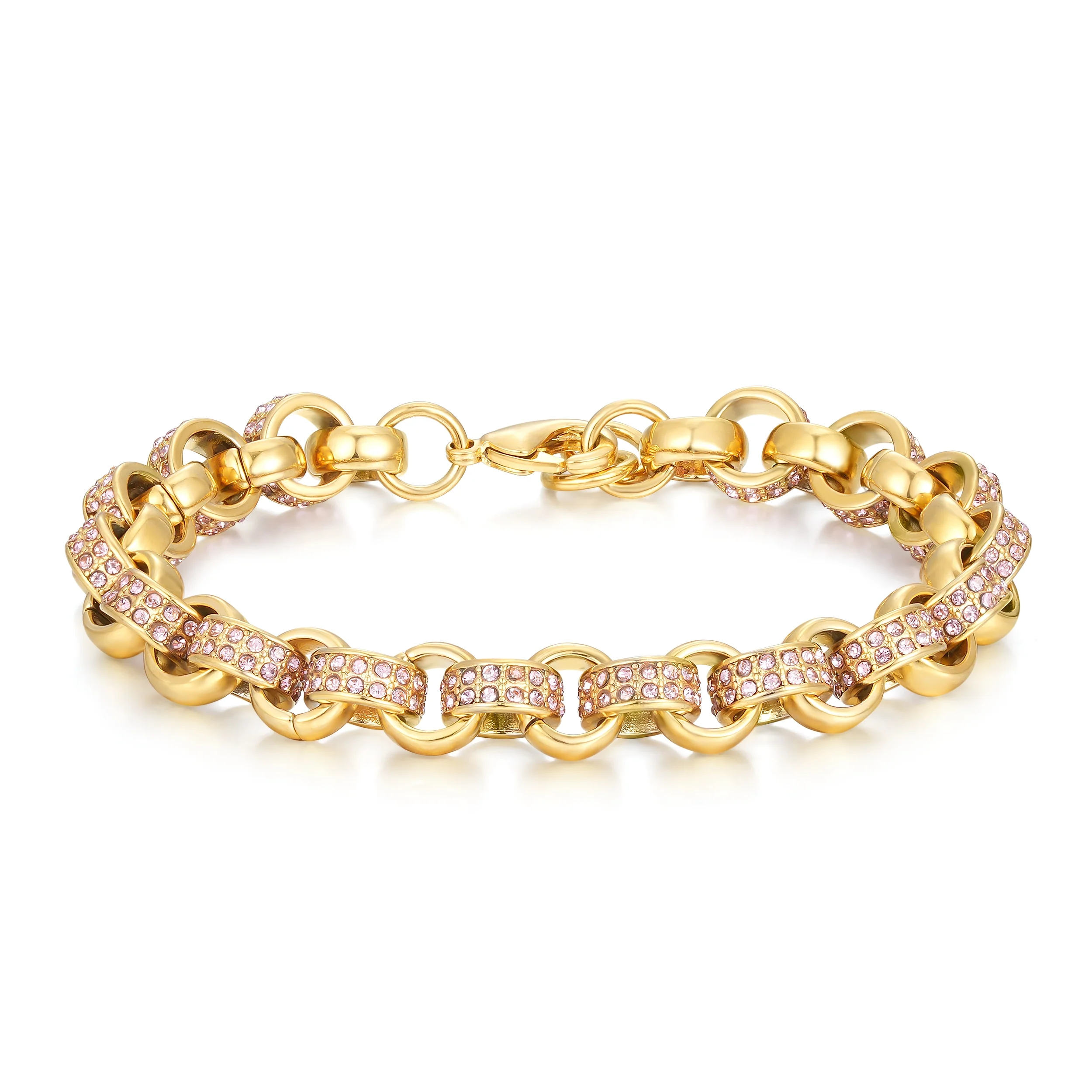 Pink 8mm Adjustable Belcher Bracelet - Image 2