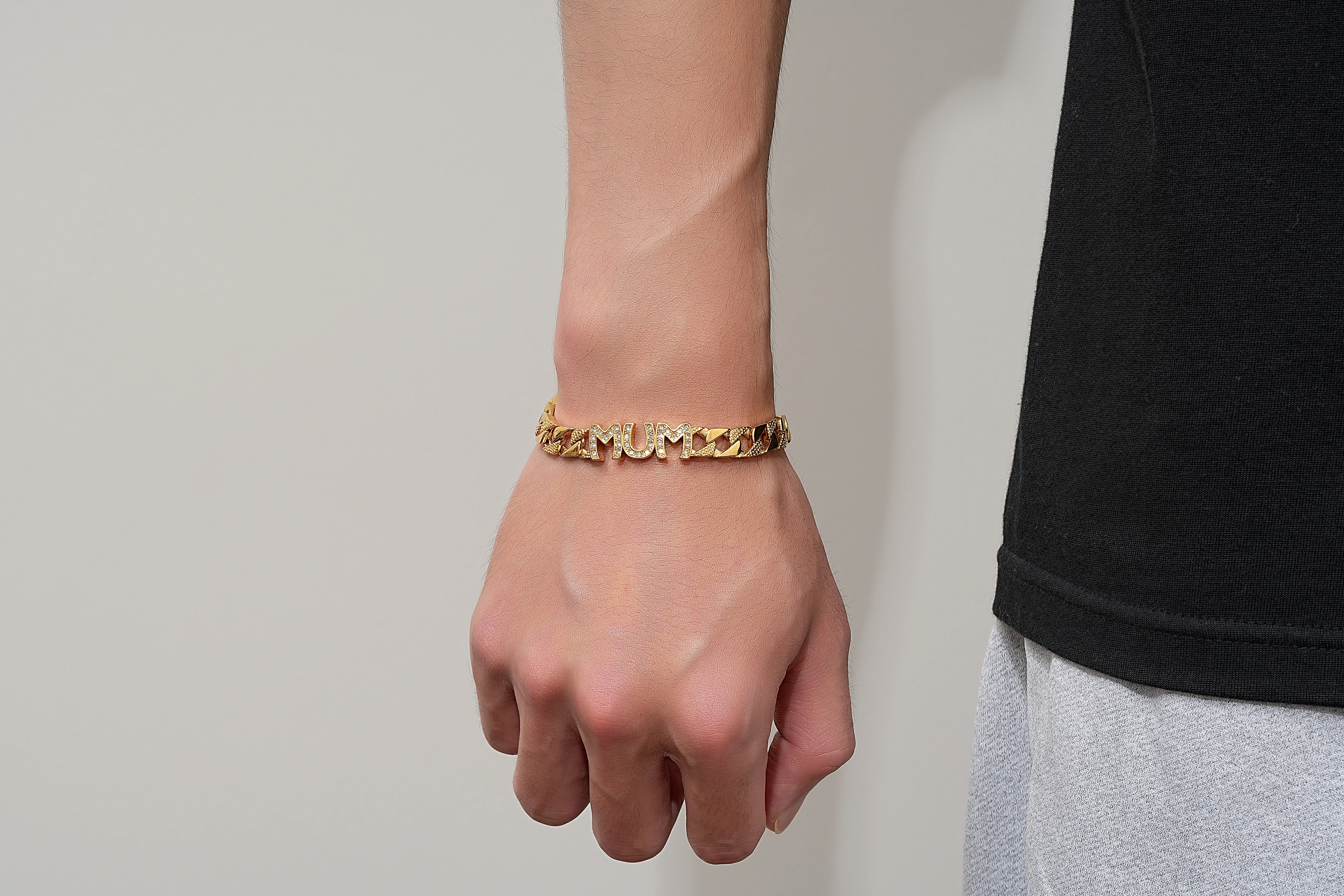 8mm Mum Cuban Bracelet Full Link Clear Stones 8inch Gift Jewellery for Her - Image 4