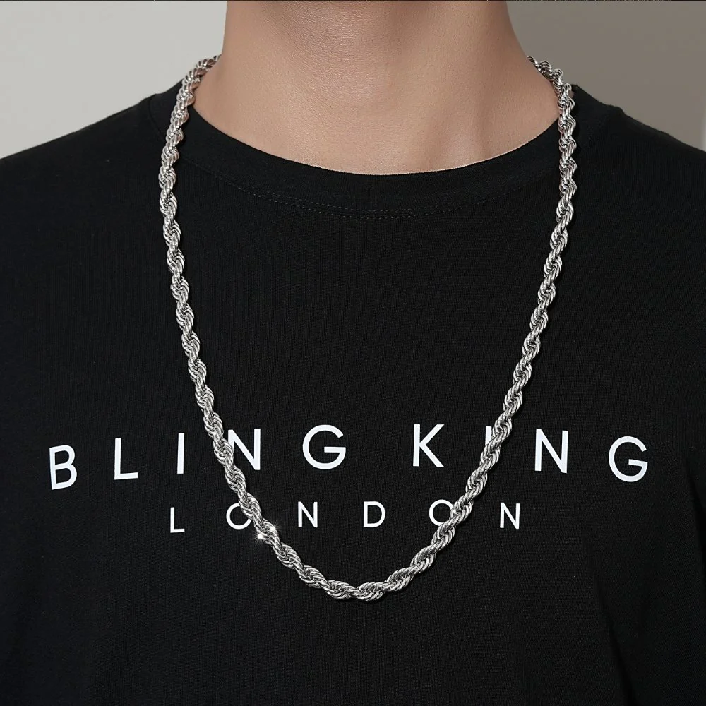 Silver Rope Chain 8mm - Image 3
