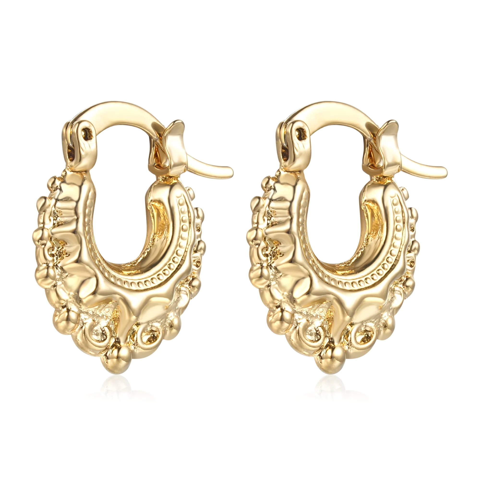 Gold Baby Gypsy Creole Earrings - Image 3