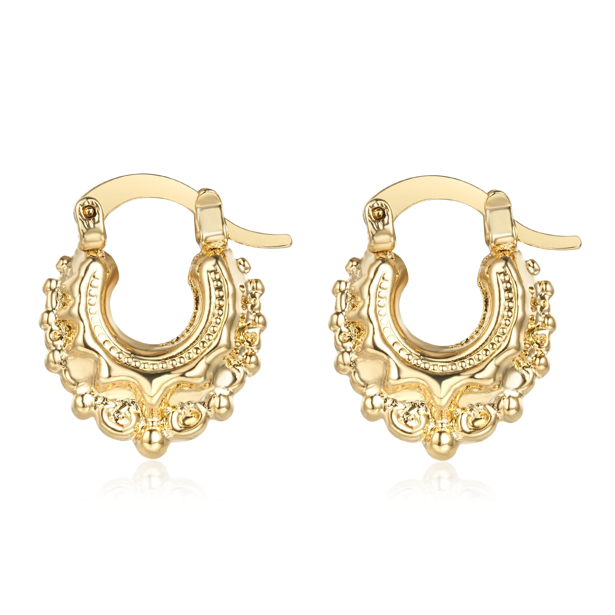 Gold Baby Gypsy Creole Earrings - Image 4