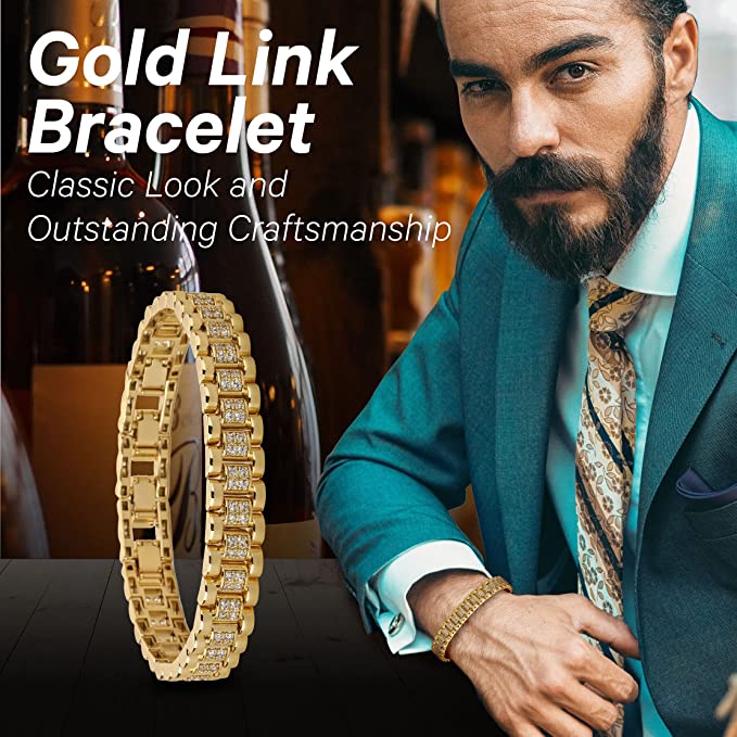 Gold Presidential 14mm Link Bracelet - Image 4