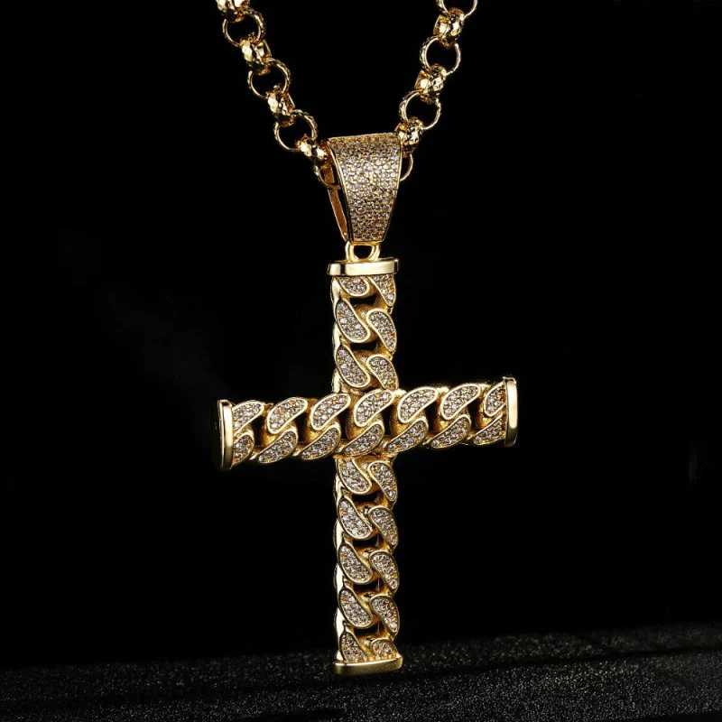 Gold Cross Pendant Necklace 22inches - Image 4