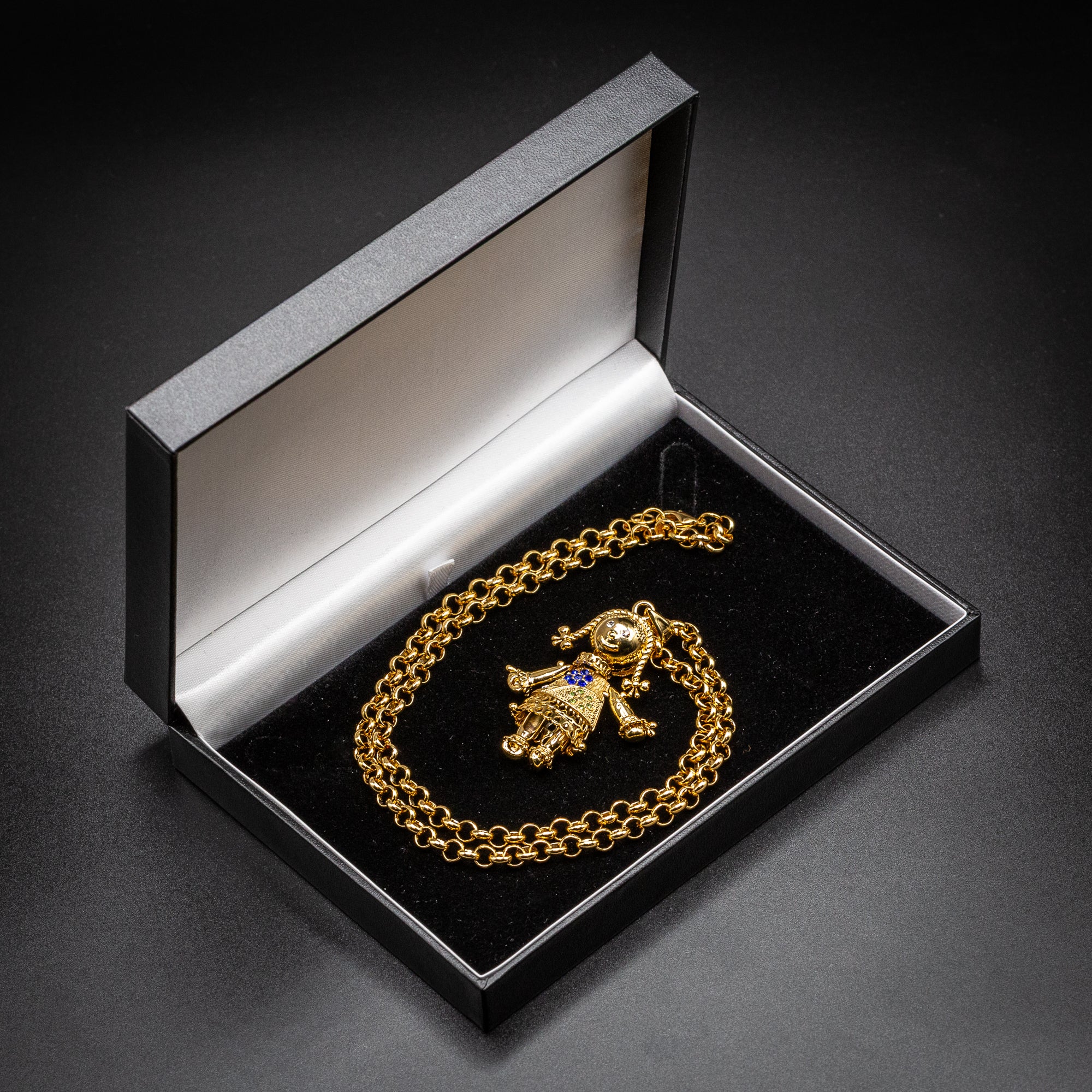 Gold Rag Doll Pendant Necklace 22inches - Image 2