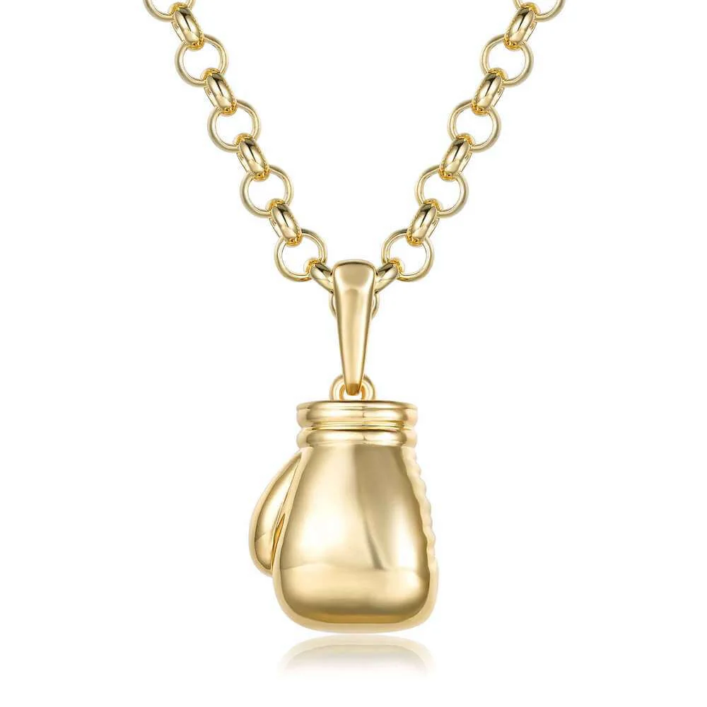 Gold Boxing Glove Pendant Necklace 22inches - Image 4