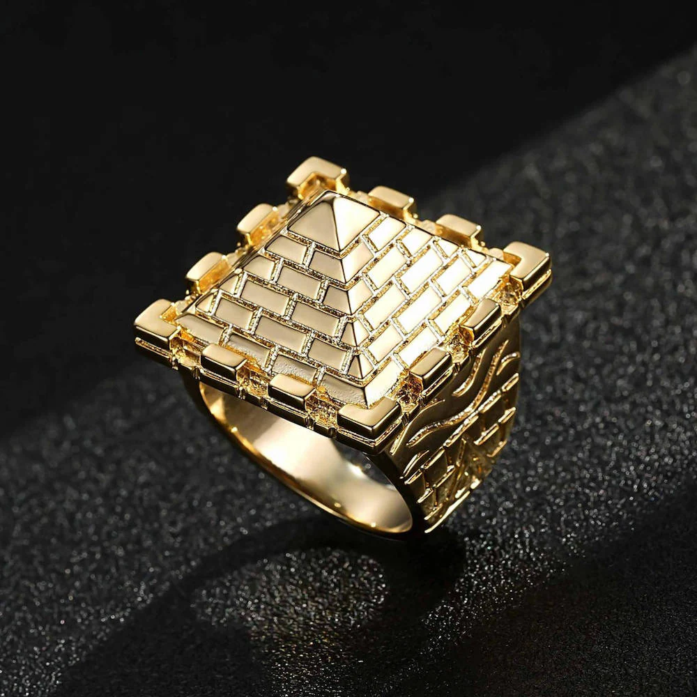 Gold Pyramid Ring - Image 2