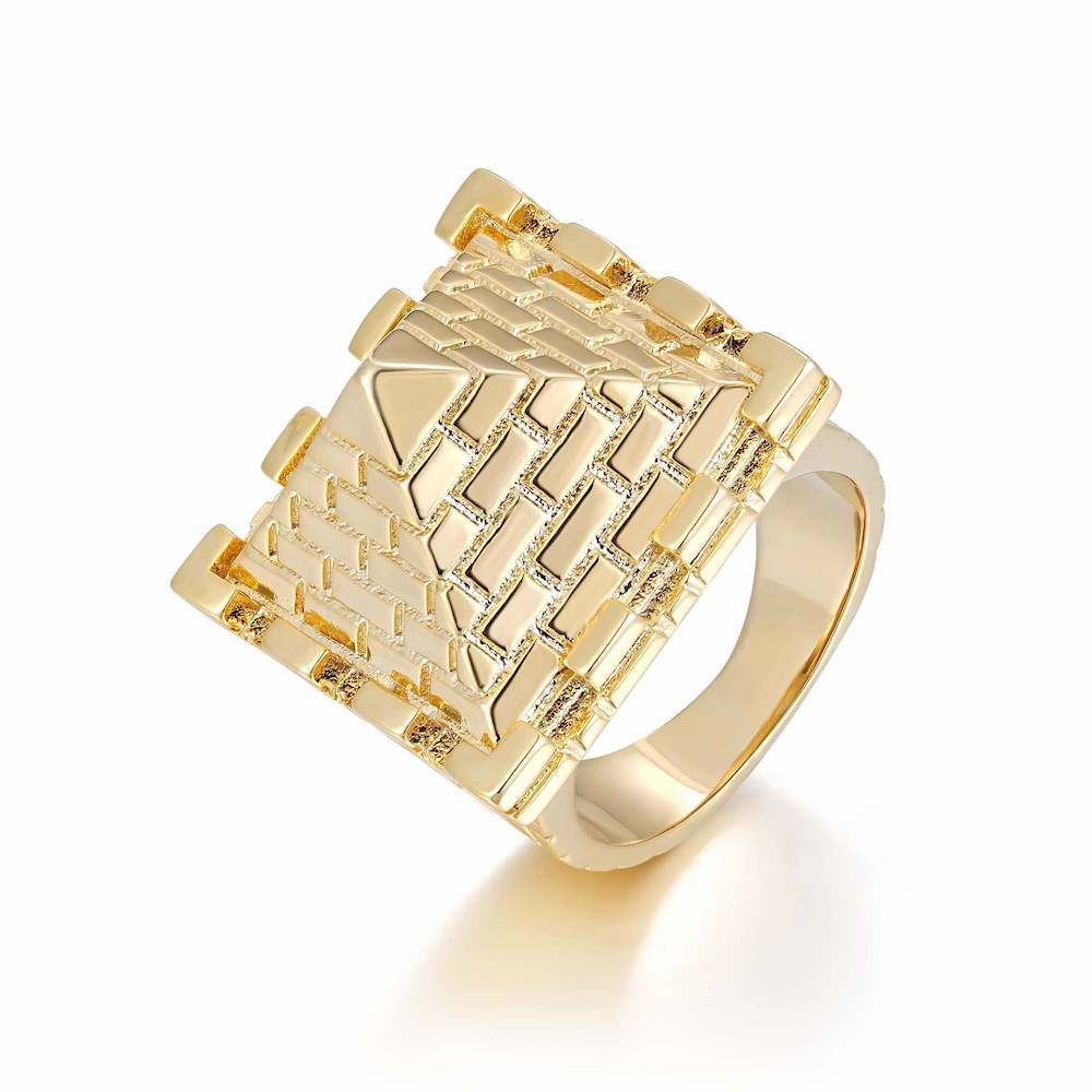 Gold Pyramid Ring - Image 4
