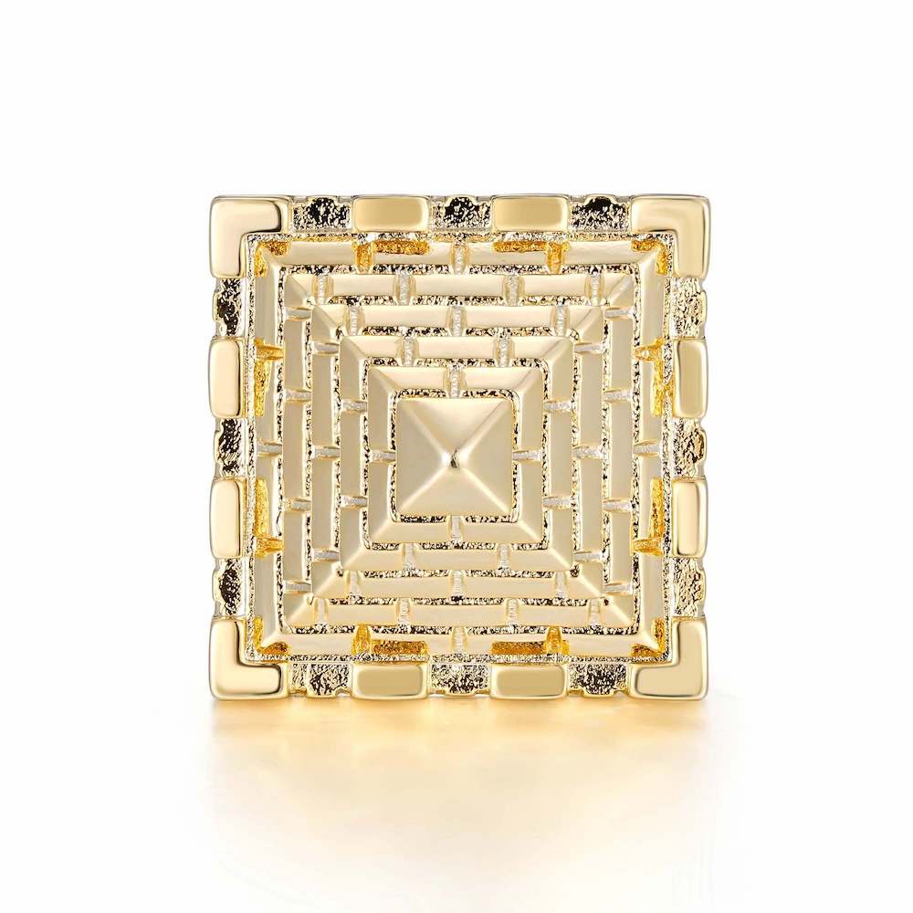 Gold Pyramid Ring - Image 6