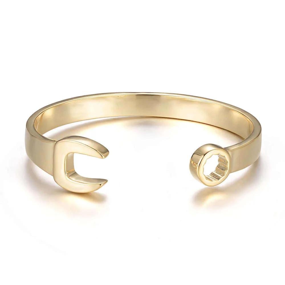 Gold Spanner Wrench Torque Bangle - Image 6