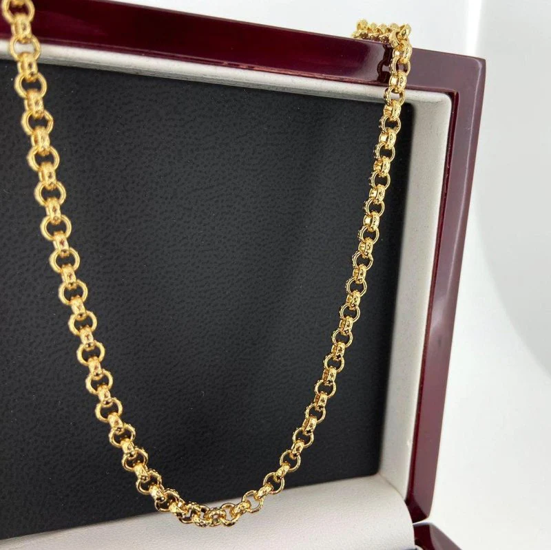 Gold Diamond-Cut Belcher Chain 4mm - Image 3